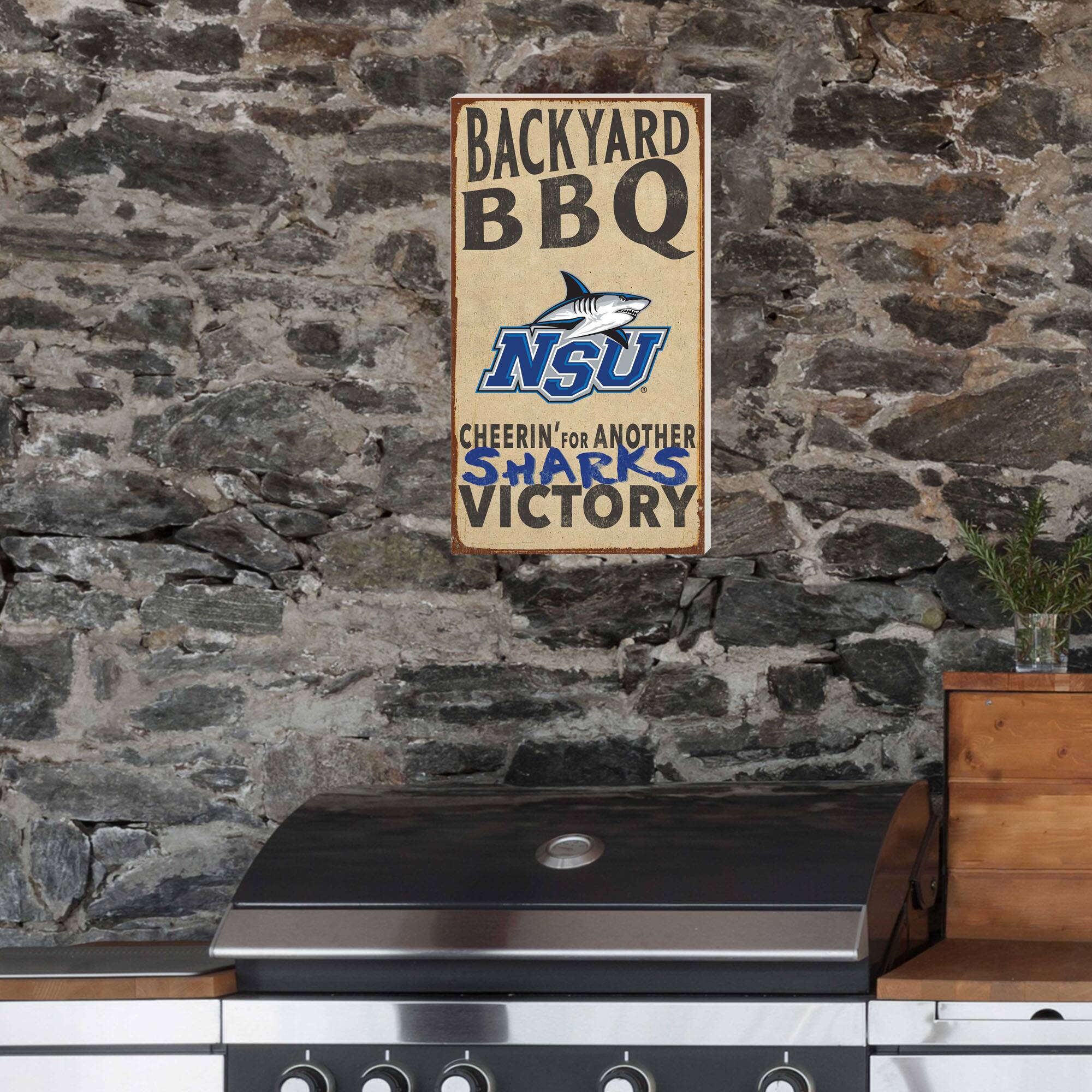 BACKYARD BBQ  
NSU  
CHEERIN' FOR ANOTHER SHARKS VICTORY