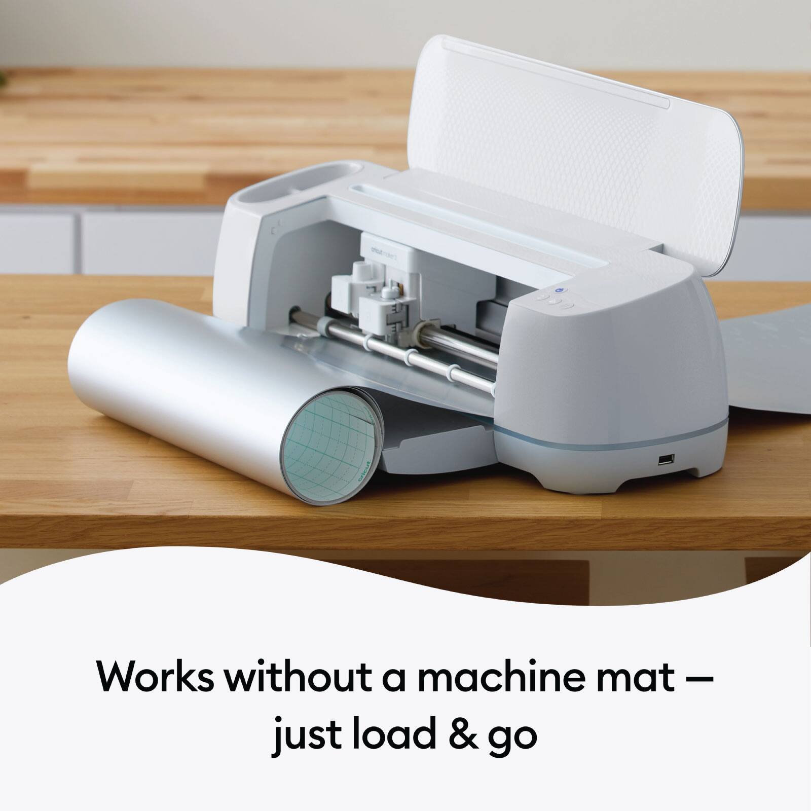 Works without a machine mat – just load & go