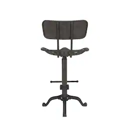 Carolina Chair & Table - August Tractor Seat Barstool with Back - Industrial