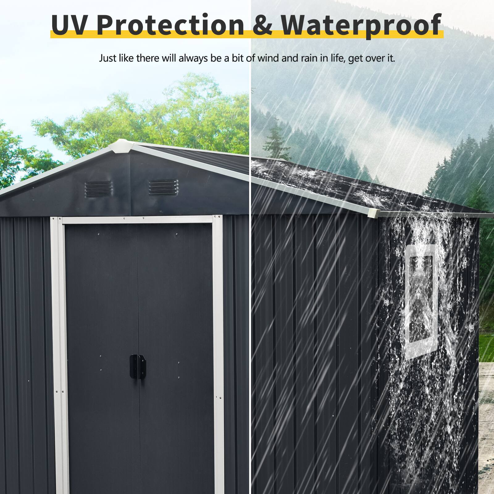 UV Protection & Waterproof

Just like there will always be a bit of wind and rain in life, get over it.