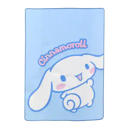 Front. Hello Kitty - Sanrio Cinnamoroll 45 x 60 Inch Fleece Throw Blanket - Multi-Colored.