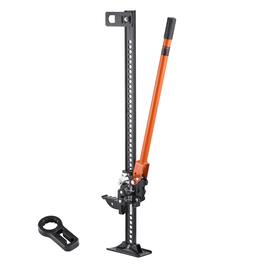 VEVOR - Farm Jack, 42" Utility High Lift Farm Jack, 3.18 Ton (7,000 lbs) Capacity Ratcheting Off Road Utility Jacks - Black;Orange