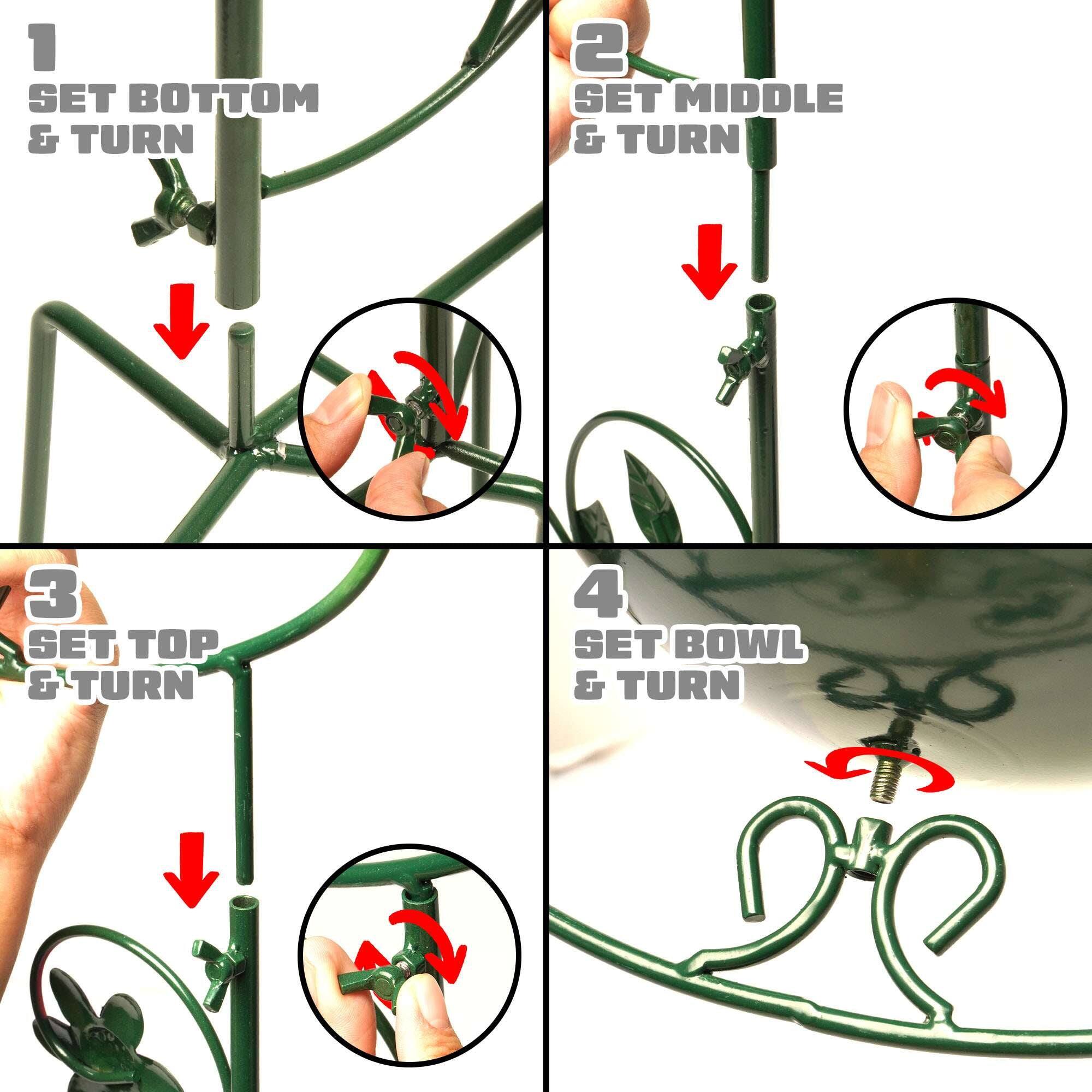 1 SET BOTTOM & TURN  
2 SET MIDDLE & TURN  
3 SET TOP & TURN  
4 SET BOWL & TURN