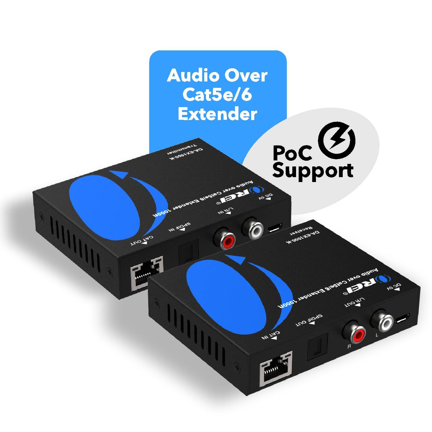 Audio Over Cat5e/6 Extender Transceiver 0X3-0 oC W Support Audio M Gatbele REI ~ D Extender - M0cOL ti 9 P M Receiver JNVO GAT DAEX1000-K Audio 195 Catbe/6 REI 850 N Extender 6 LROUT 4A 0GaL oUr  GUT N CAT L A