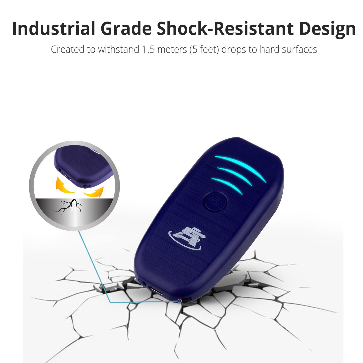Industrial Grade Shock-Resistant Design  
Created to withstand 1.5 meters (5 feet) drops to hard surfaces