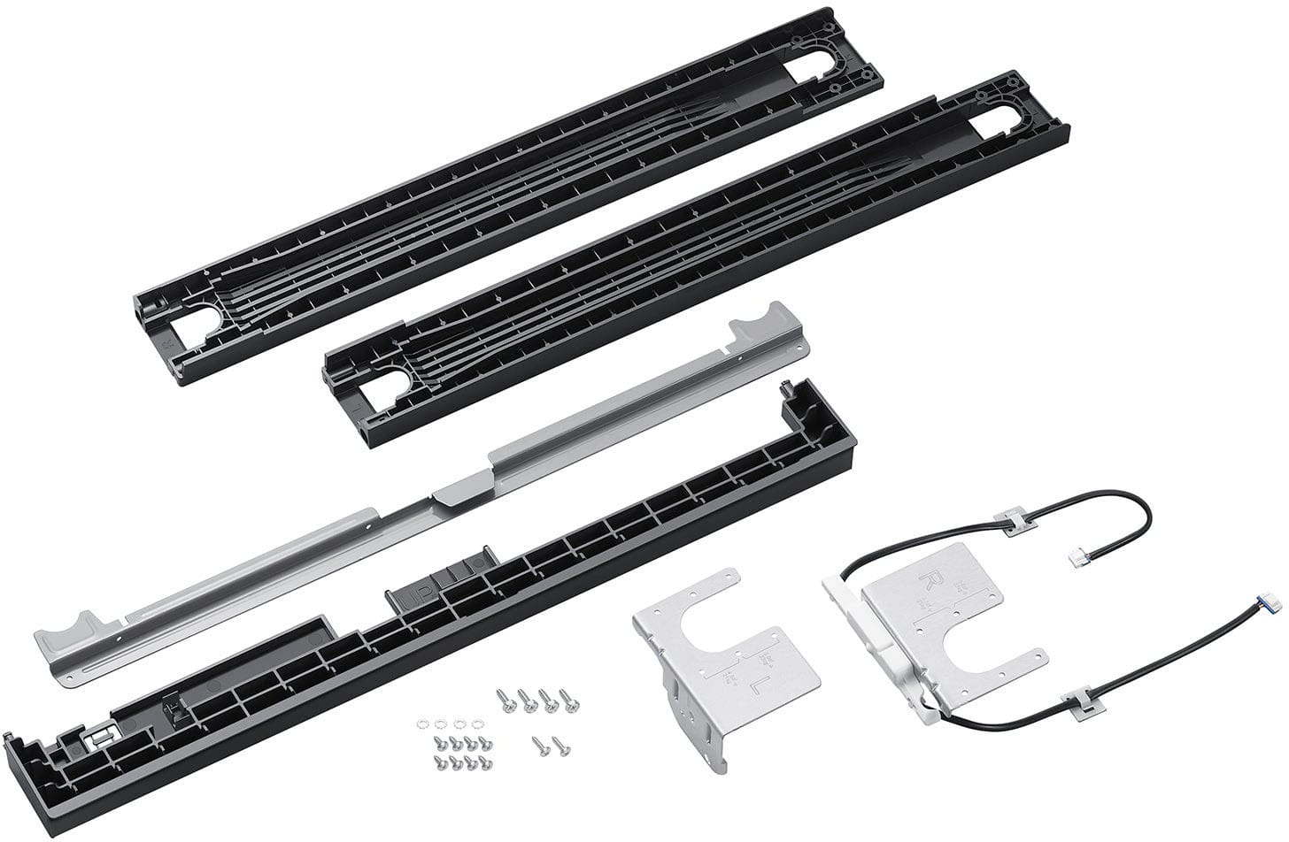 Front. Samsung - Bespoke Stacking and MultiControl Combo Kit - Dark Grey.