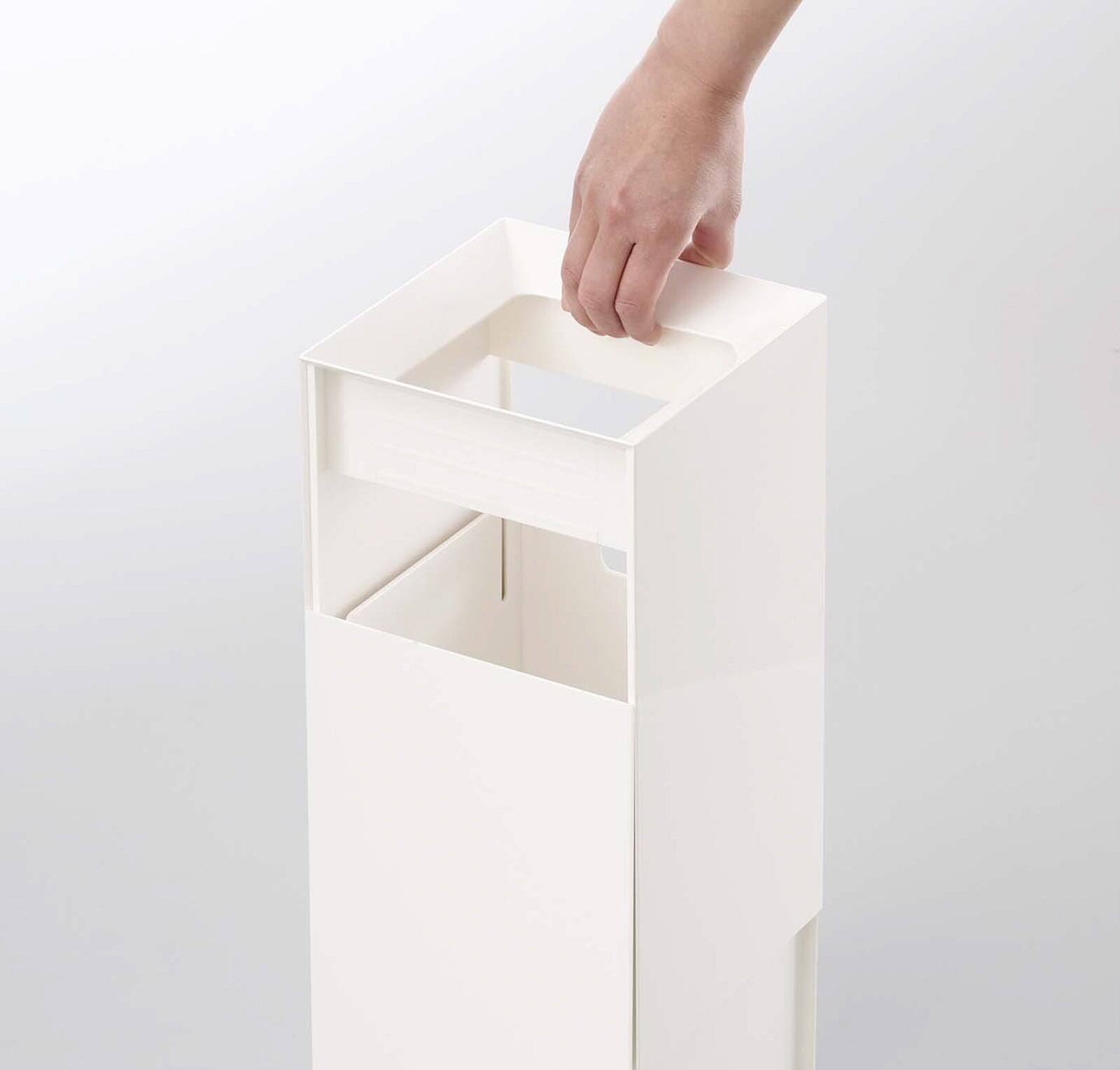 Alt View 1. Yamazaki Home - Trash Can - White.