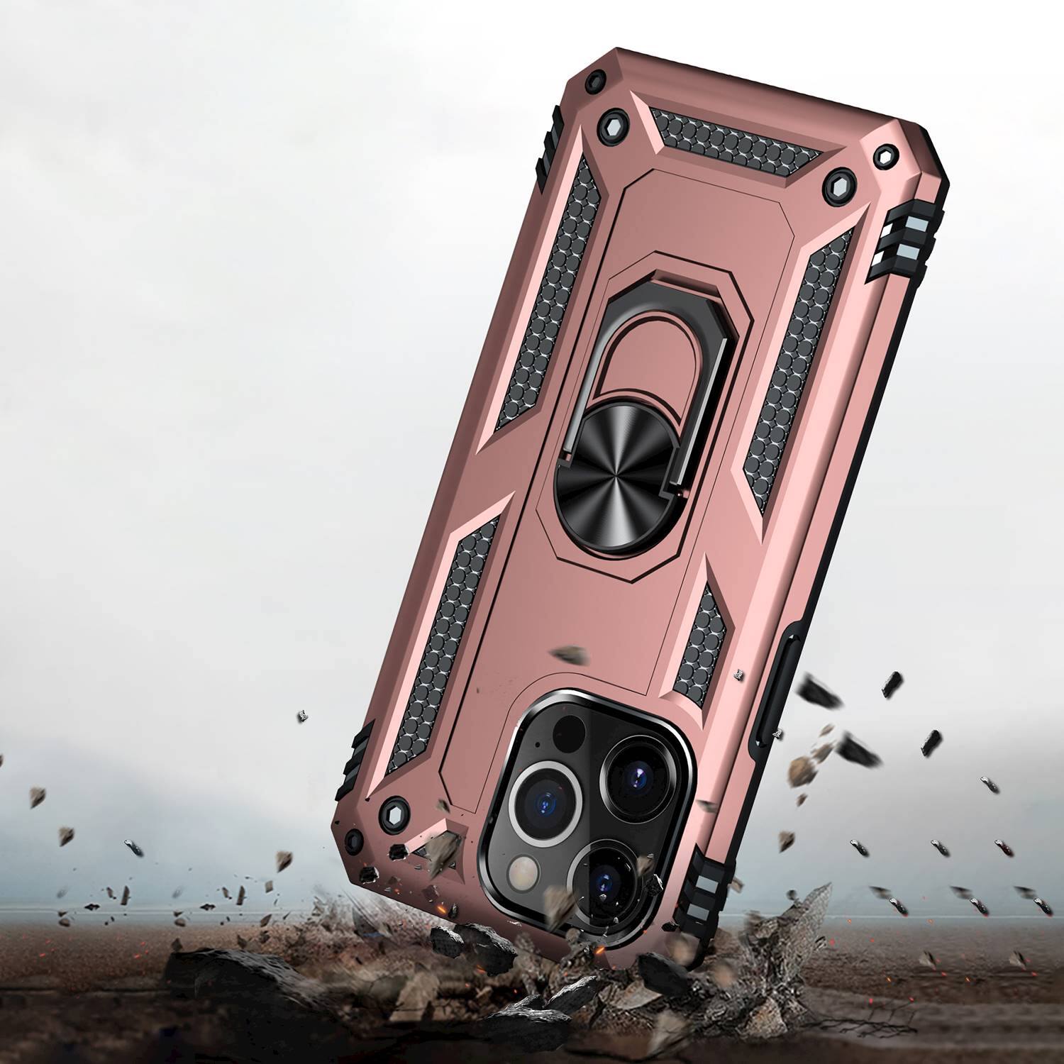 Alt View 14. SaharaCase - Kickstand with Belt Clip Case for Apple iPhone 13 Pro - Rose Gold.