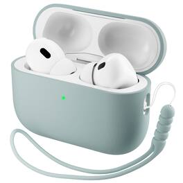 Ornarto - Compatible with AirPods Pro 3 Case 2025, Full Protective Silicone with Front LED Visible Skin Case - Mint Green