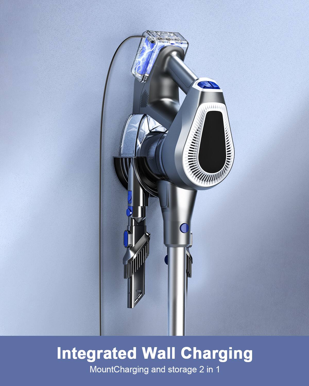 Integrated Wall Charging
MountCharging and storage 2 in 1