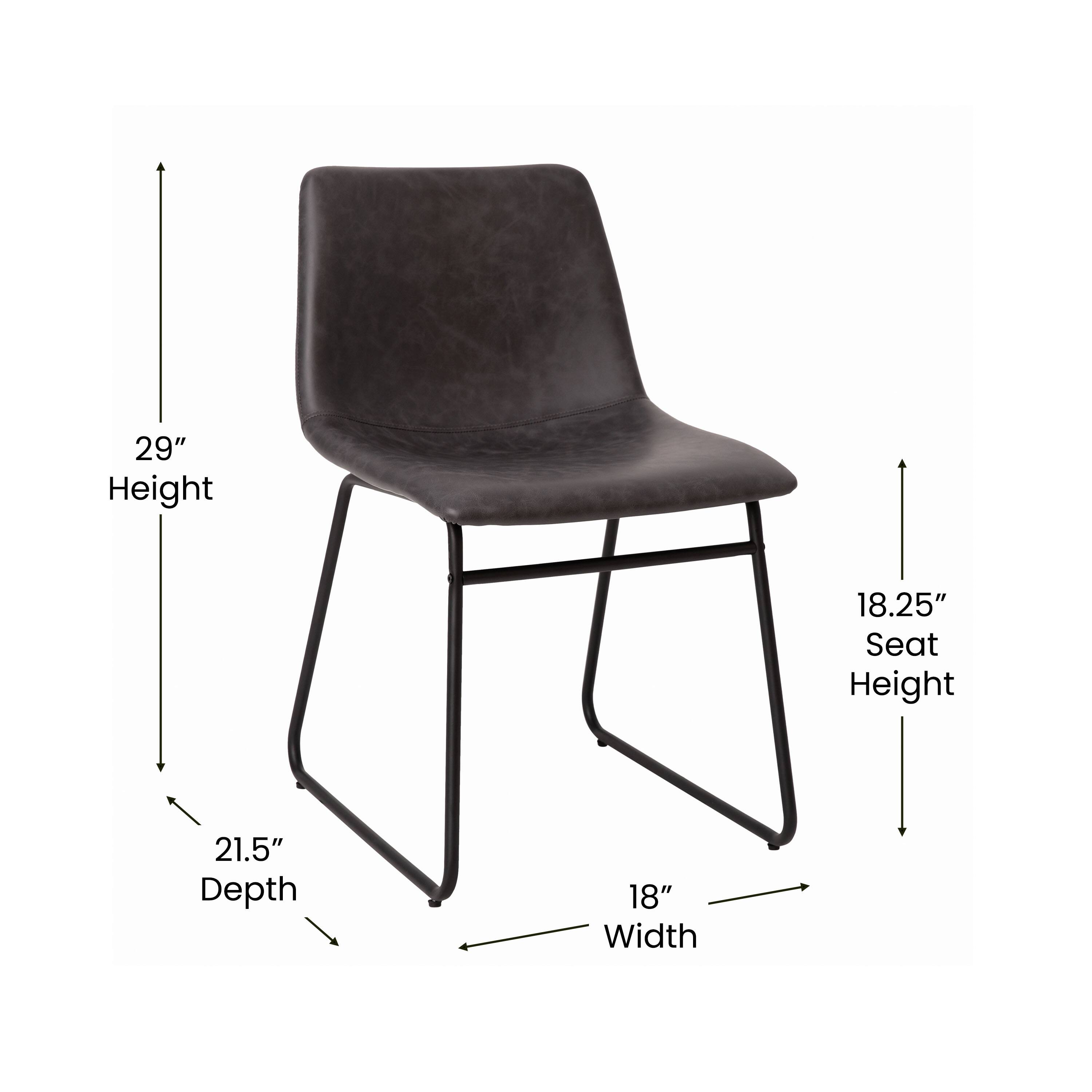 29" Height  
18.25" Seat Height  
21.5" Depth  
18" Width