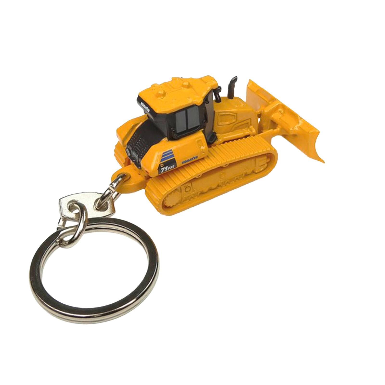 Alt View 2. Universal Hobbies - Komatsu D71PXi Bulldozer Yellow Metal Keychain Diecast Model by Universal Hobbies.