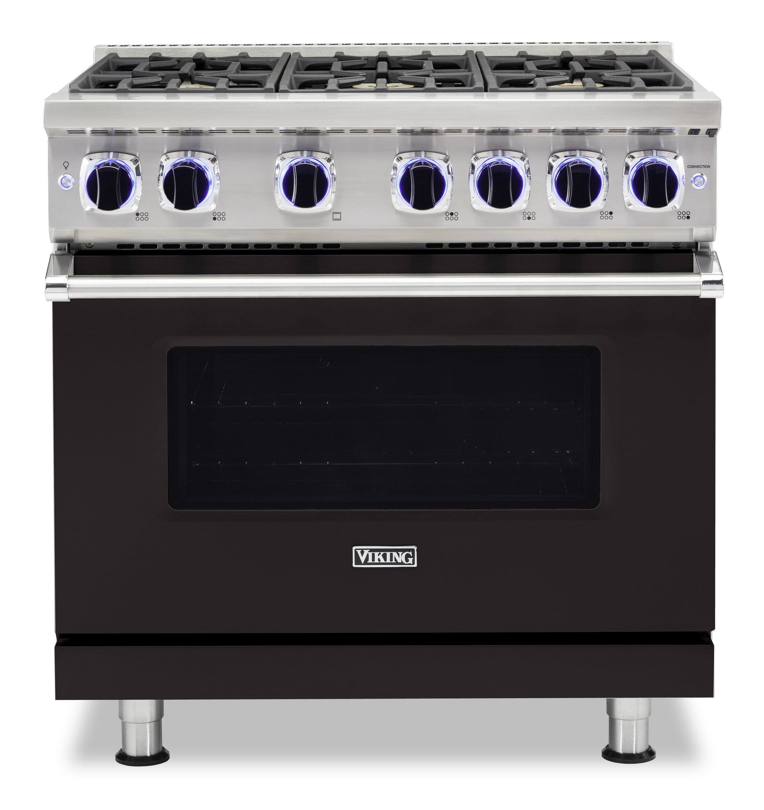 Viking - VGR Freestanding 7 Series Gas 36" Range - Onyx