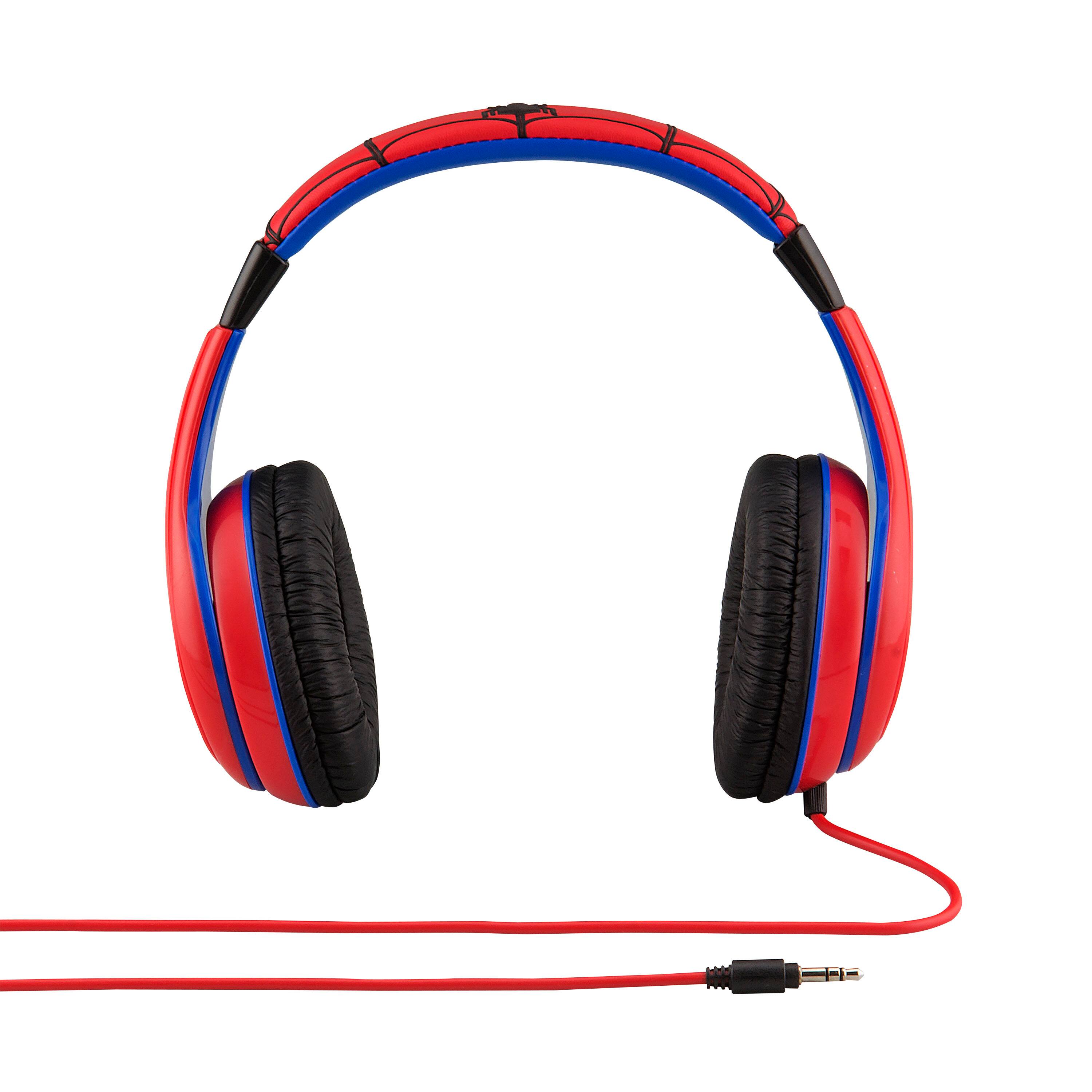 Back. eKids - eKids Spiderman Wired Headphones for Kids, Children’s Headphones for School, Home, or Travel - Red.