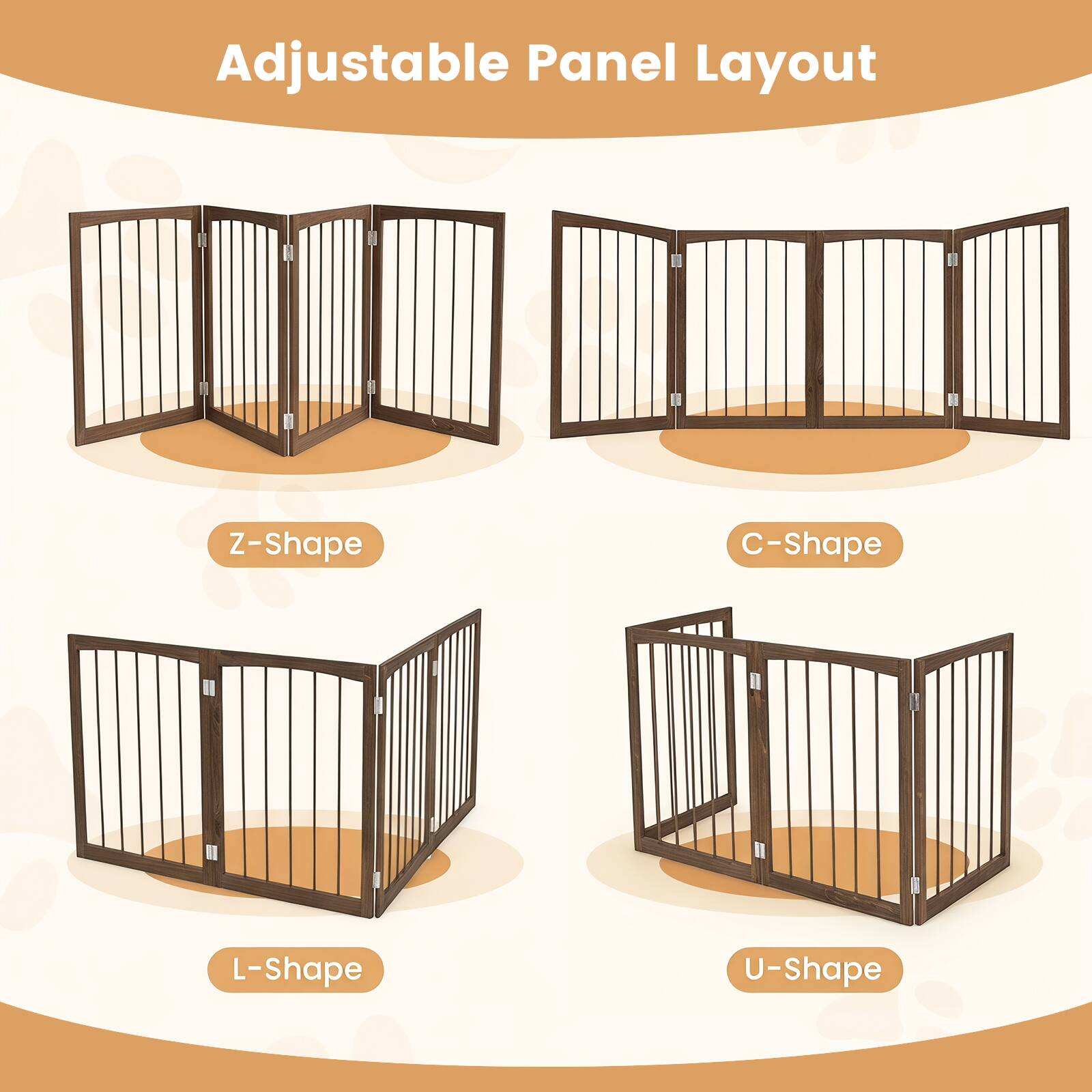 Adjustable Panel Layout

Z-Shape

C-Shape

L-Shape

U-Shape