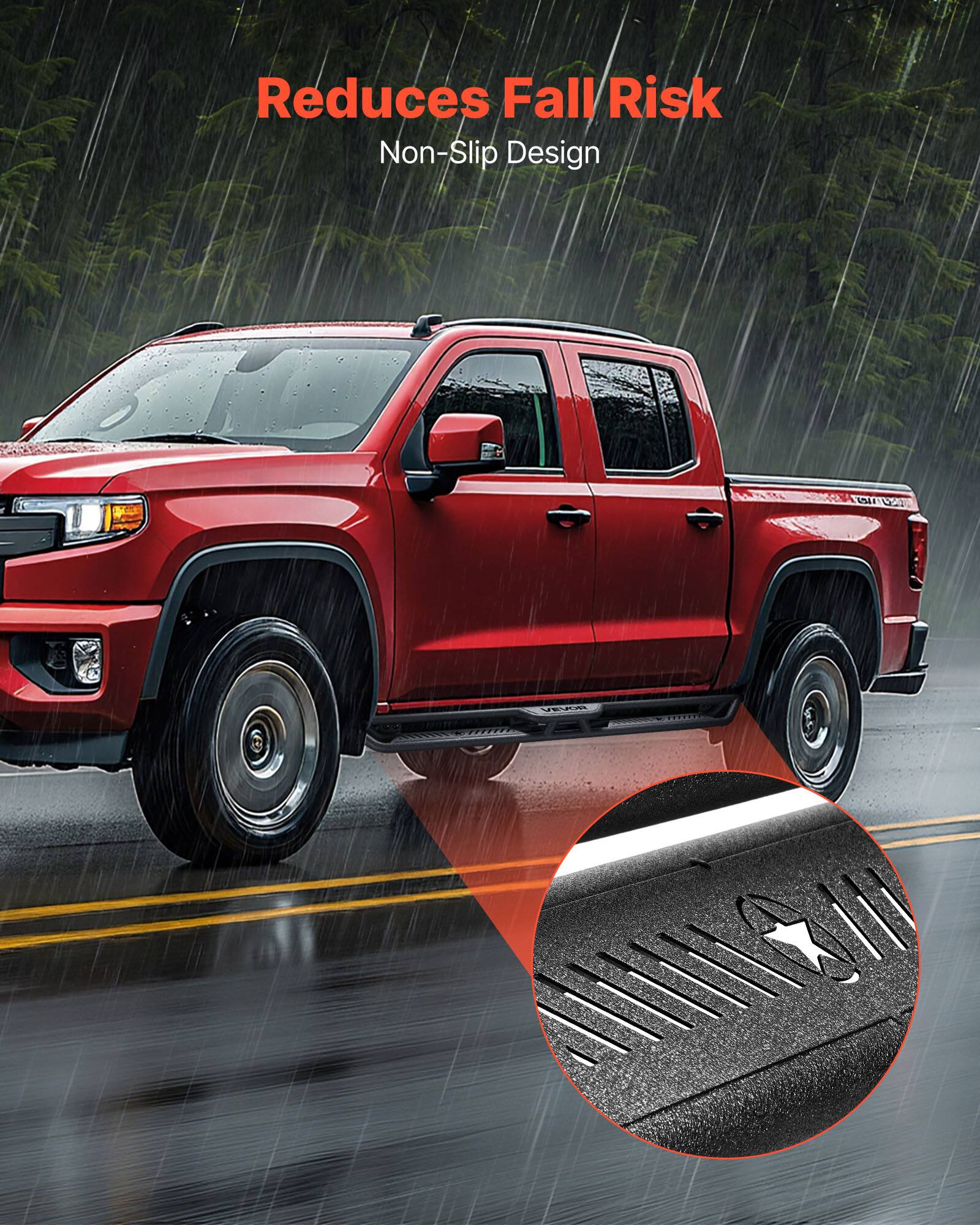 Reduces Fall Risk  
Non-Slip Design