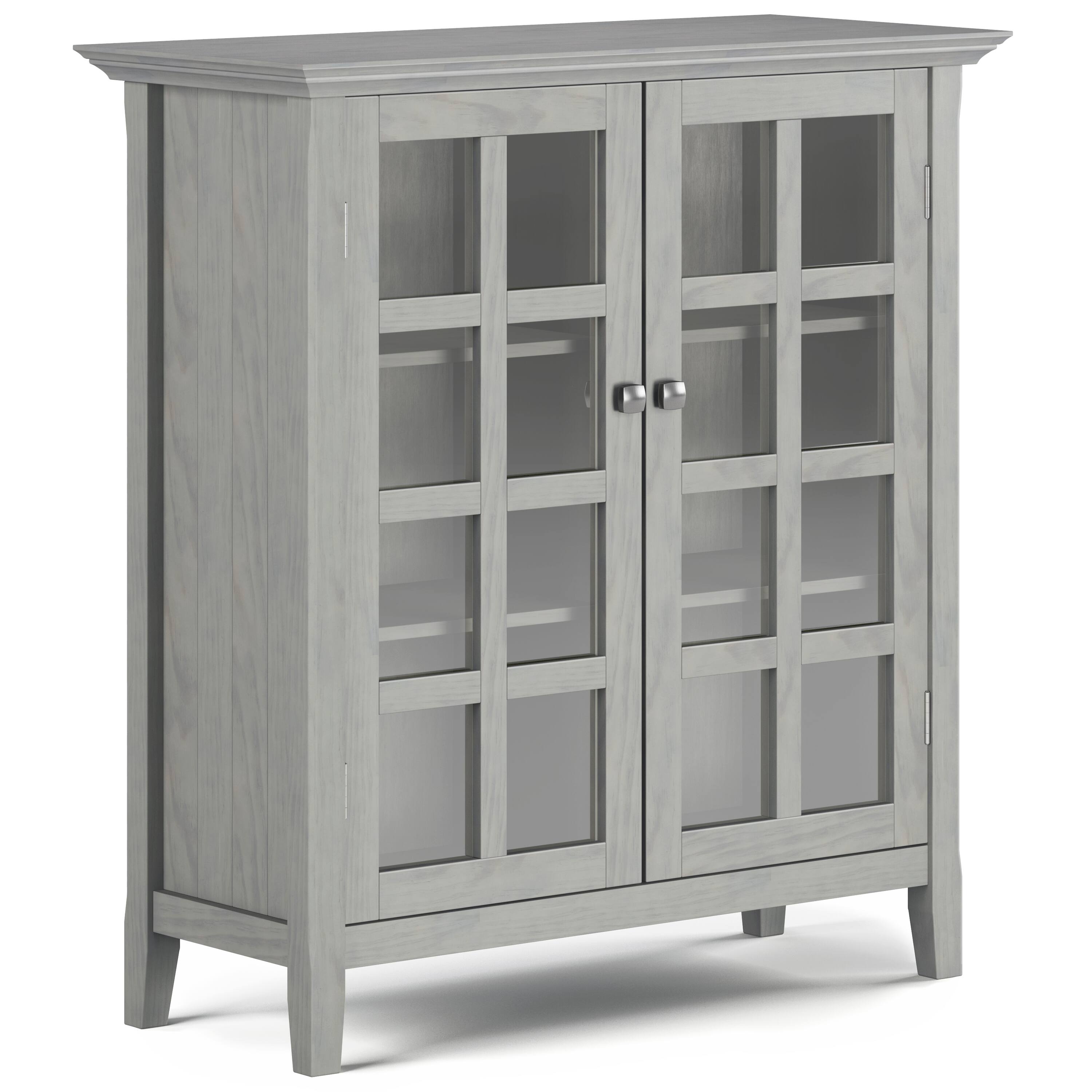 Simpli Home - Acadian Medium Storage Cabinet - Fog Grey - Front_Zoom