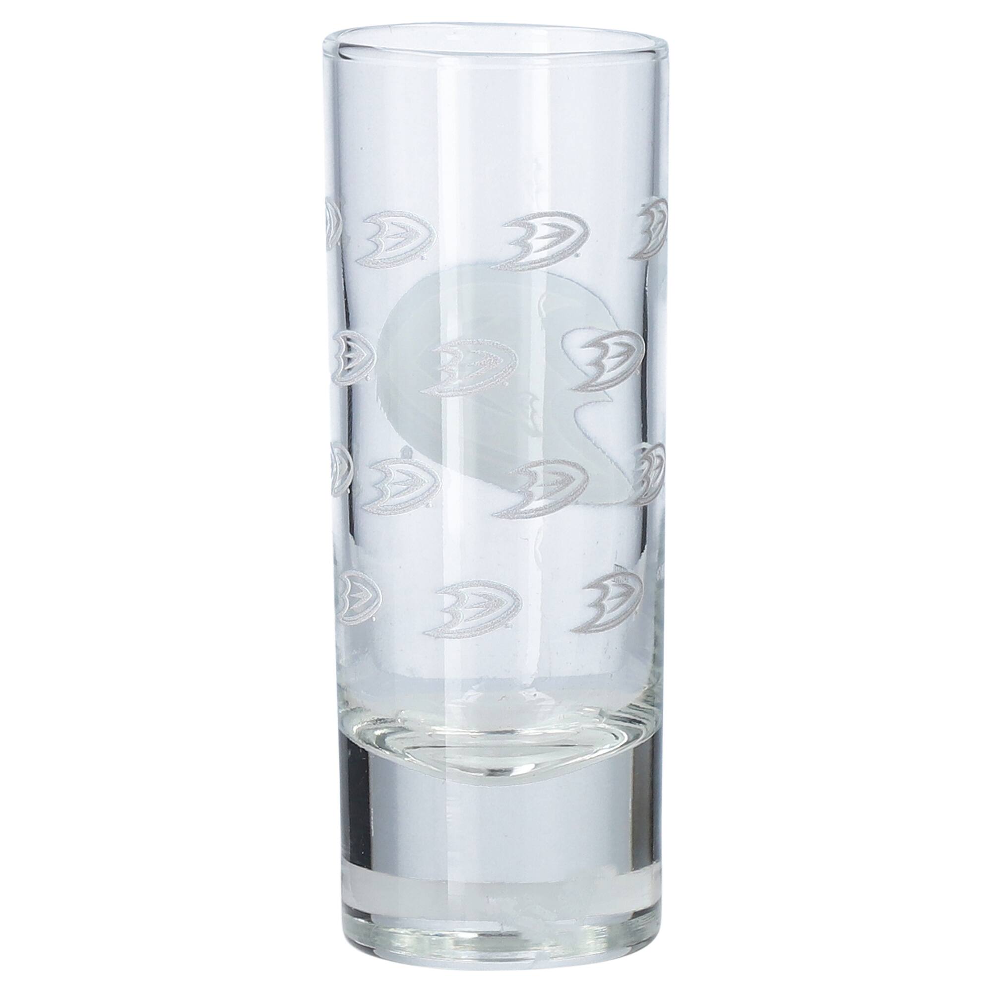 Alt View 1. Logo Brands - Anaheim Ducks 2.5oz. Satin-Etched Tall Shot Glass - Multicolor.