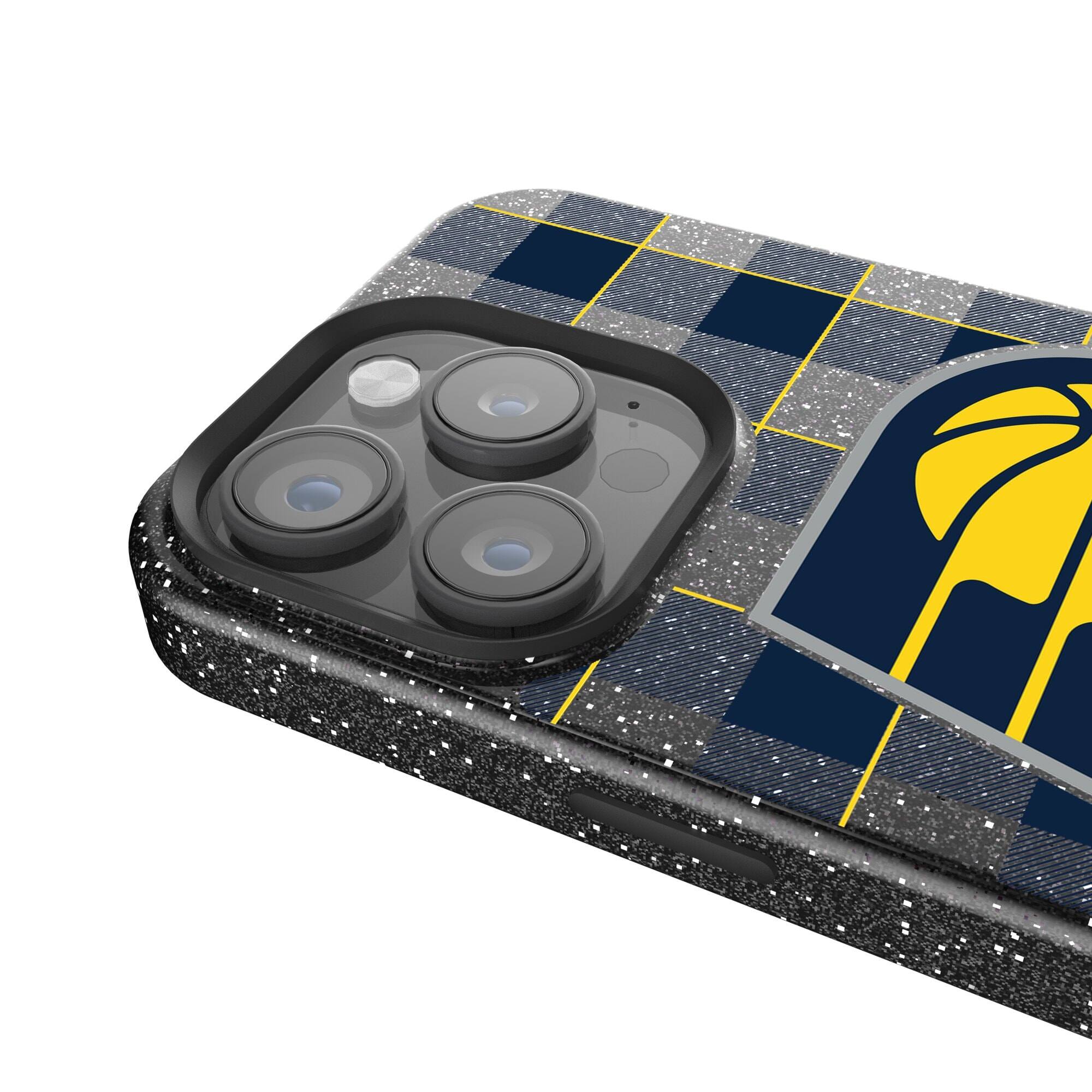 Alt View 3. Keyscaper - Indiana Pacers Plaid Bling iPhone Case - 15 - Black.