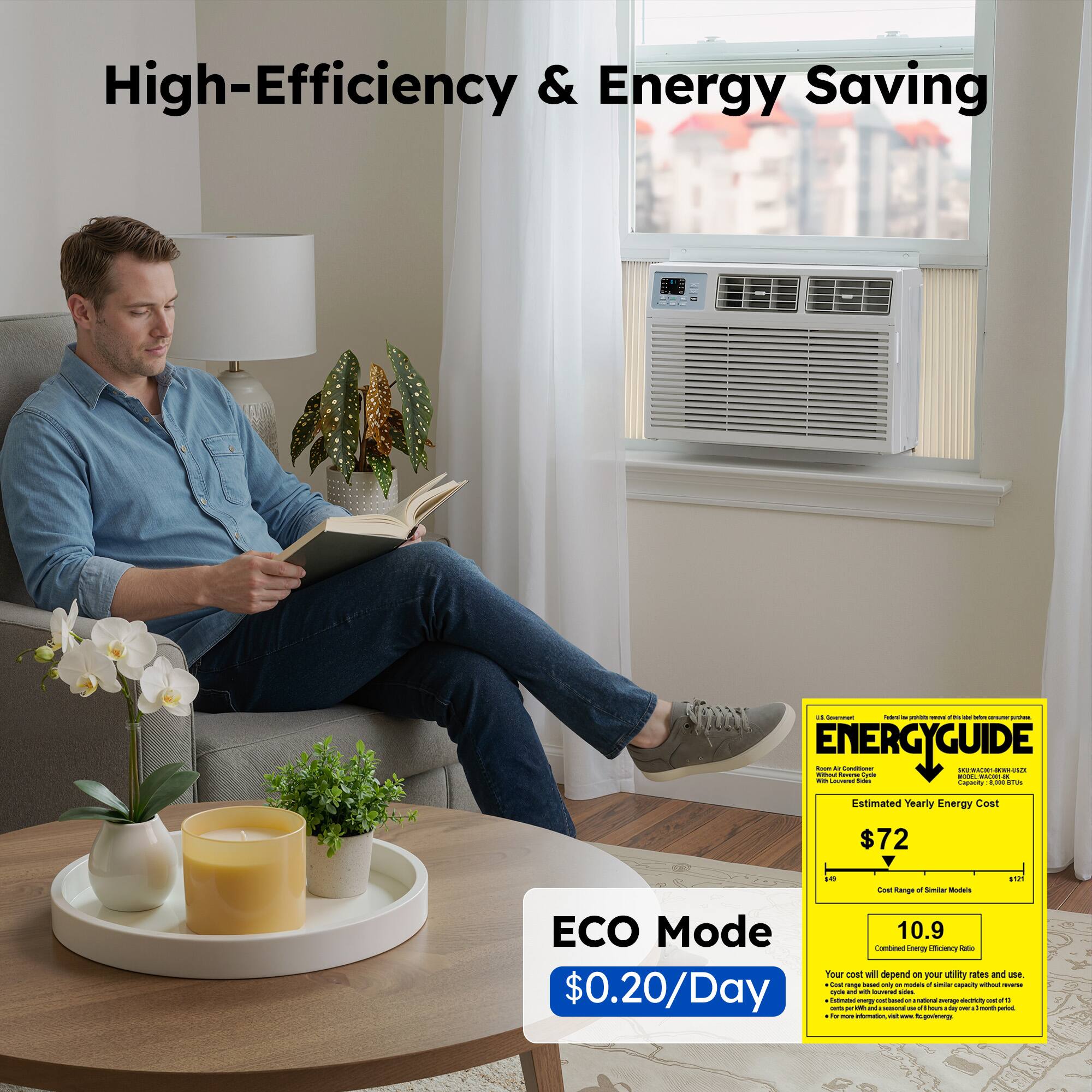 High-Efficiency & Energy Saving

ENERGYGUIDE

Estimated Yearly Energy Cost $72

ECO Mode $0.20/Day

Your cost will depend on your utility rates and use.