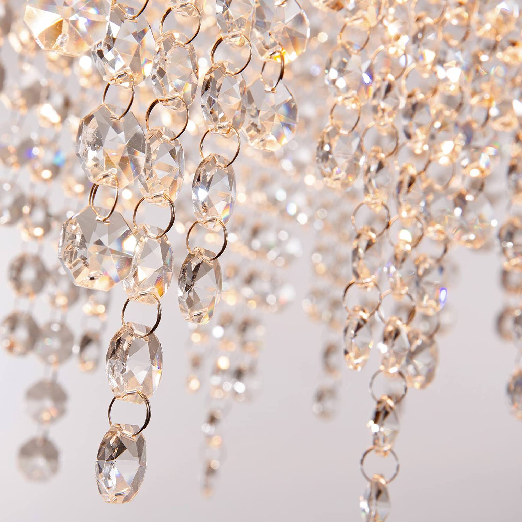 Alt View 6. Siljoy - 10 Light Rectangle Crystal Chandelier Ideal for Dining Room & Kitchen Island Pendant Lighting - Silver.