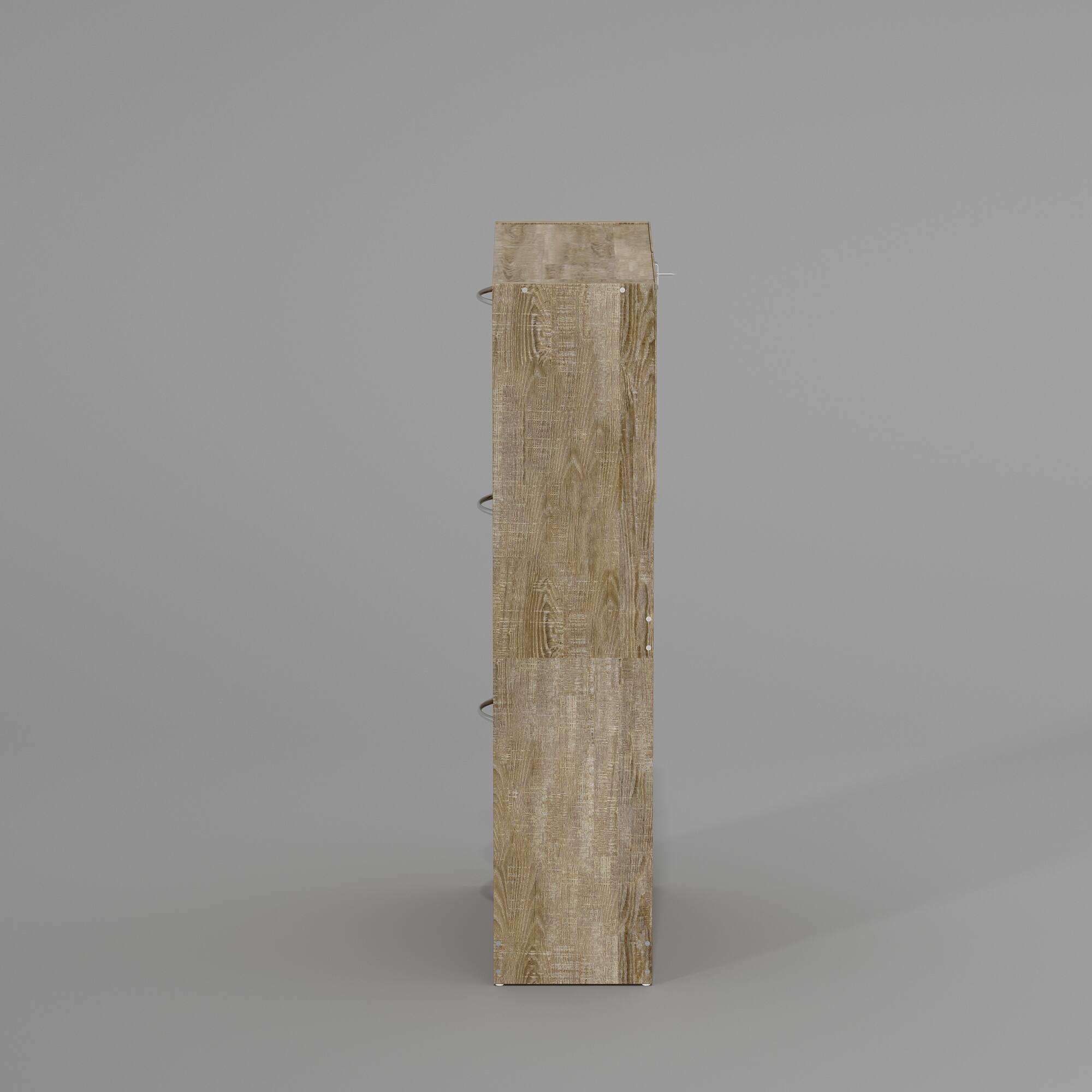 Left. Famapy - Famapy Shoe Cabinet Flip - Down Racks Rustic Style Multi - Tiered Storage - Wooden.