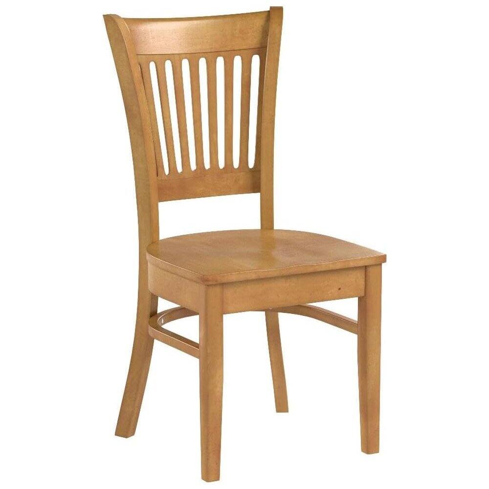 Angle. East West Furniture - Vancouver Wood Seat Kitchen dining Chairs in Oak Finish - Oak.