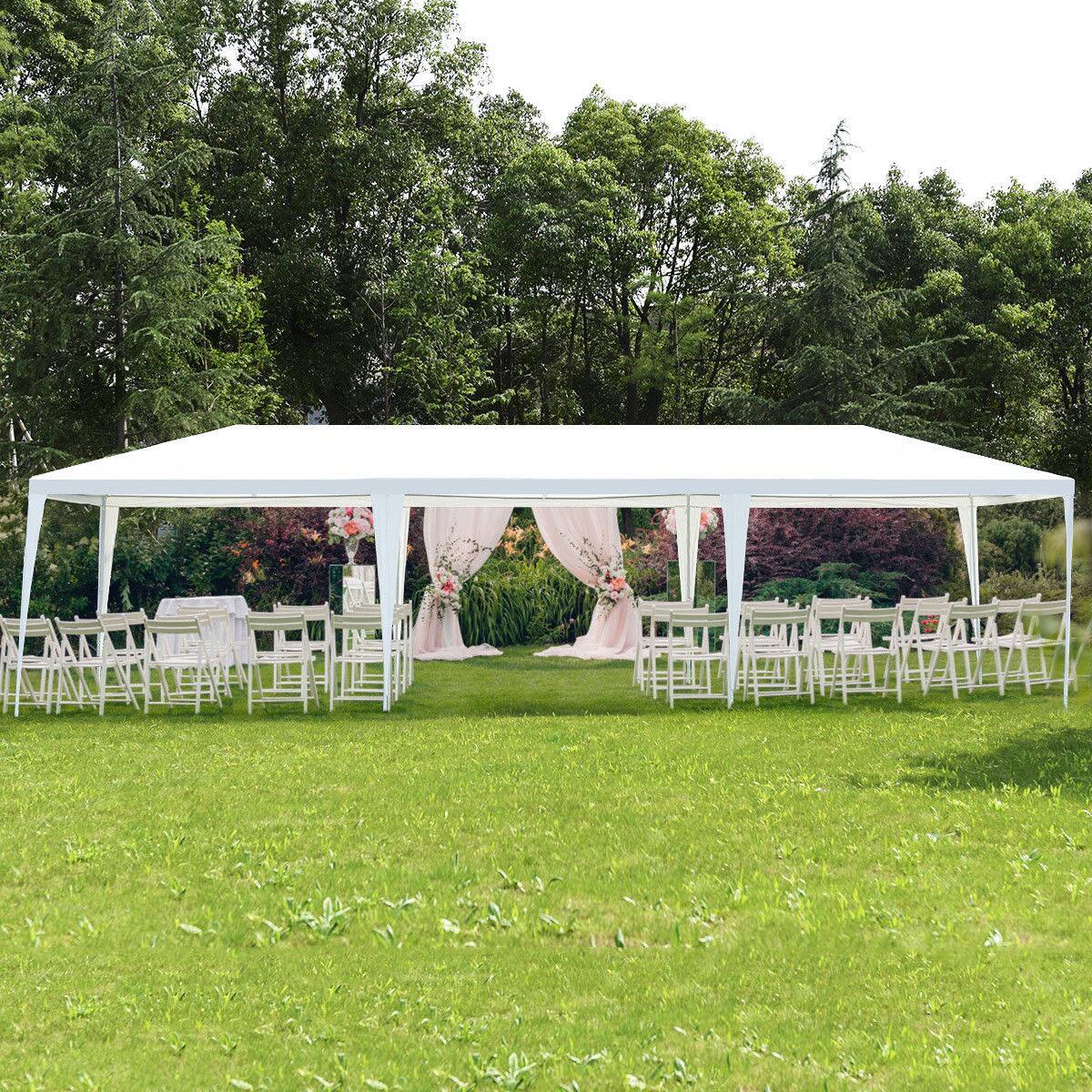 Alt View 3. Costway - Costway 10'x30' Party Wedding Outdoor Patio Tent Canopy Heavy duty Gazebo Pavilion Event - White.
