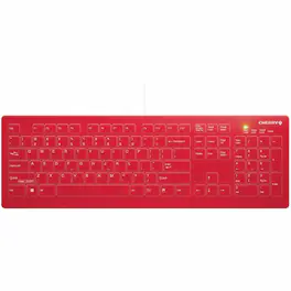 CHERRY - AK-C8112 Medical Keyboard - Permanent Cable - US Layout - (CF/WIN LEFT) Cable Connectivity - USB Type A - Red