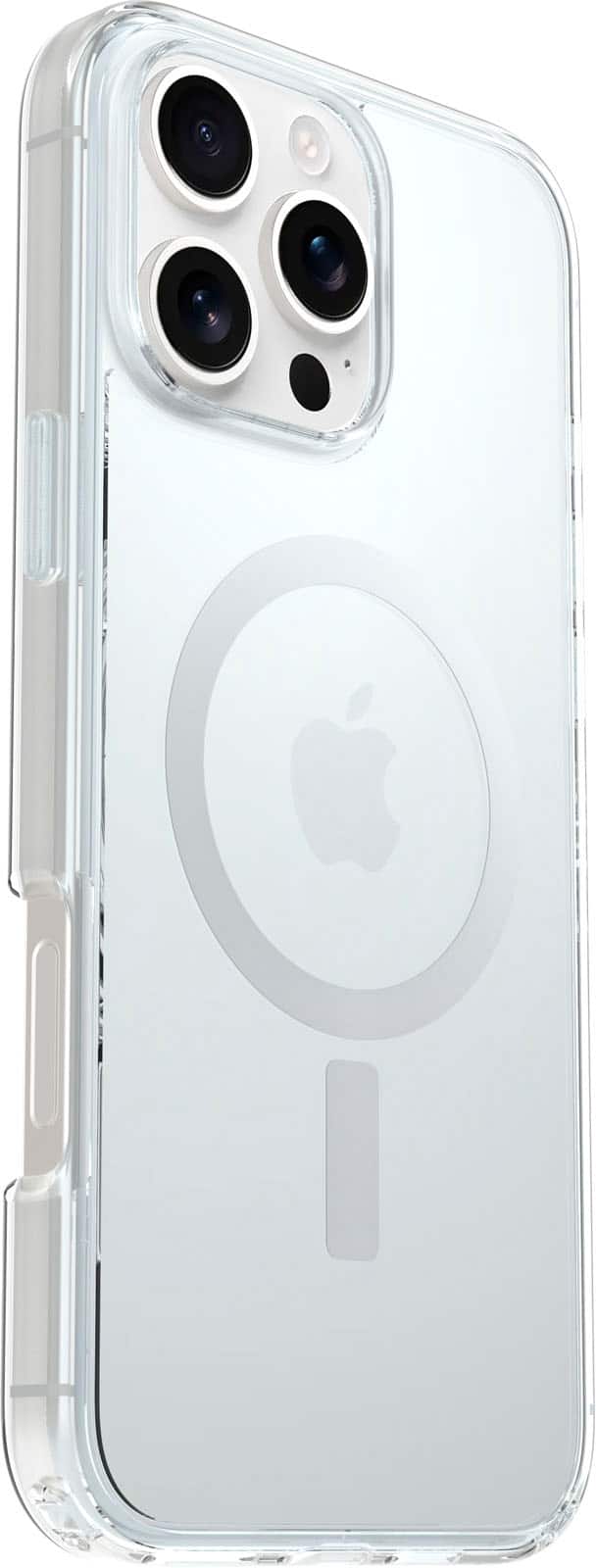 Angle. OtterBox - Symmetry Series Hard Shell for MagSafe for Apple iPhone 16 Pro Max - Clear.