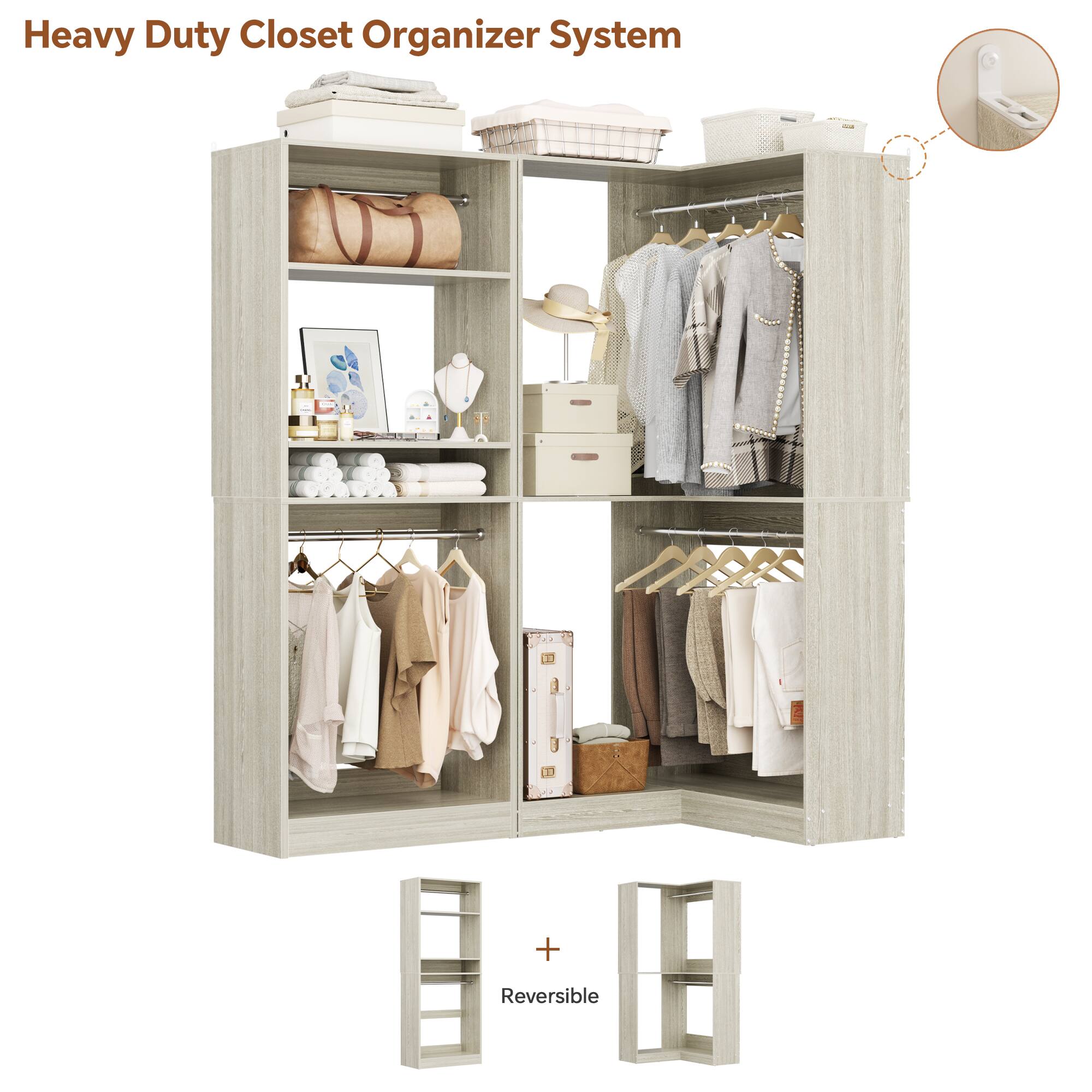Heavy Duty Closet Organizer System

Heavy Duty Closet Organizer System

Reversible