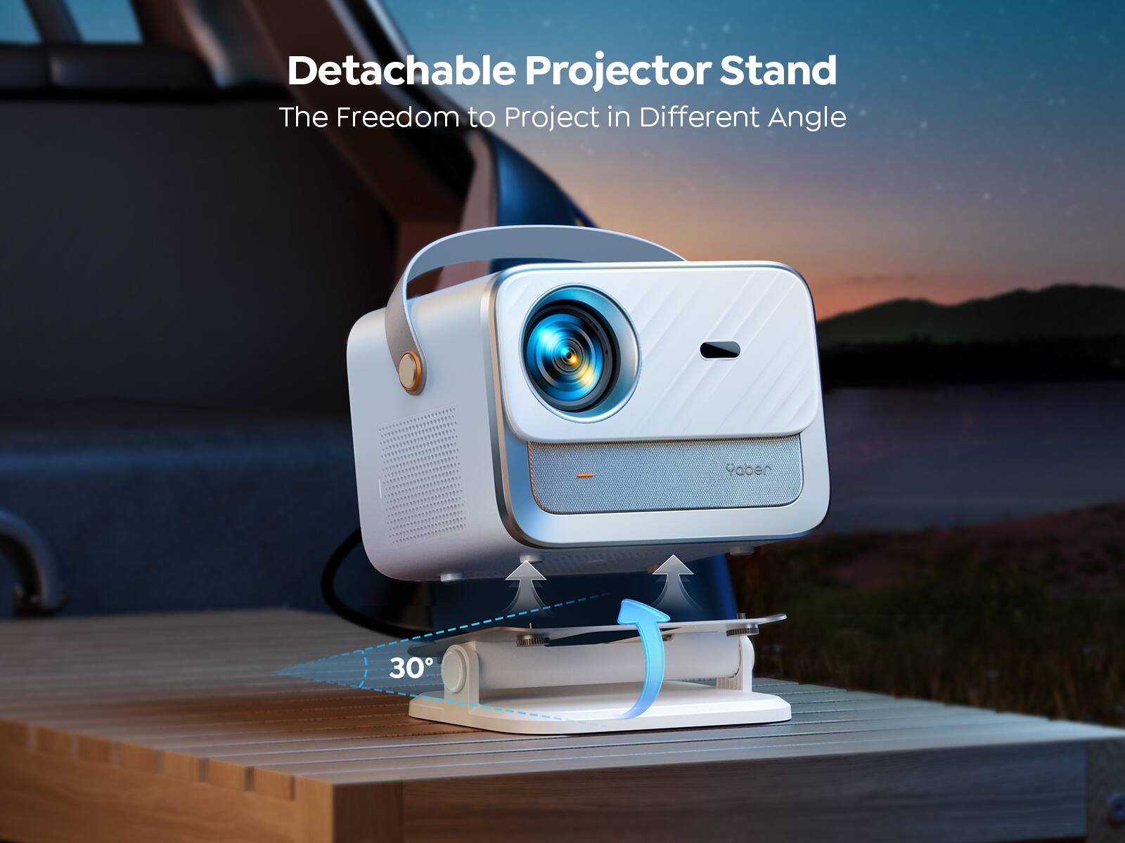 Detachable Projector Stand  
The Freedom to Project in Different Angle