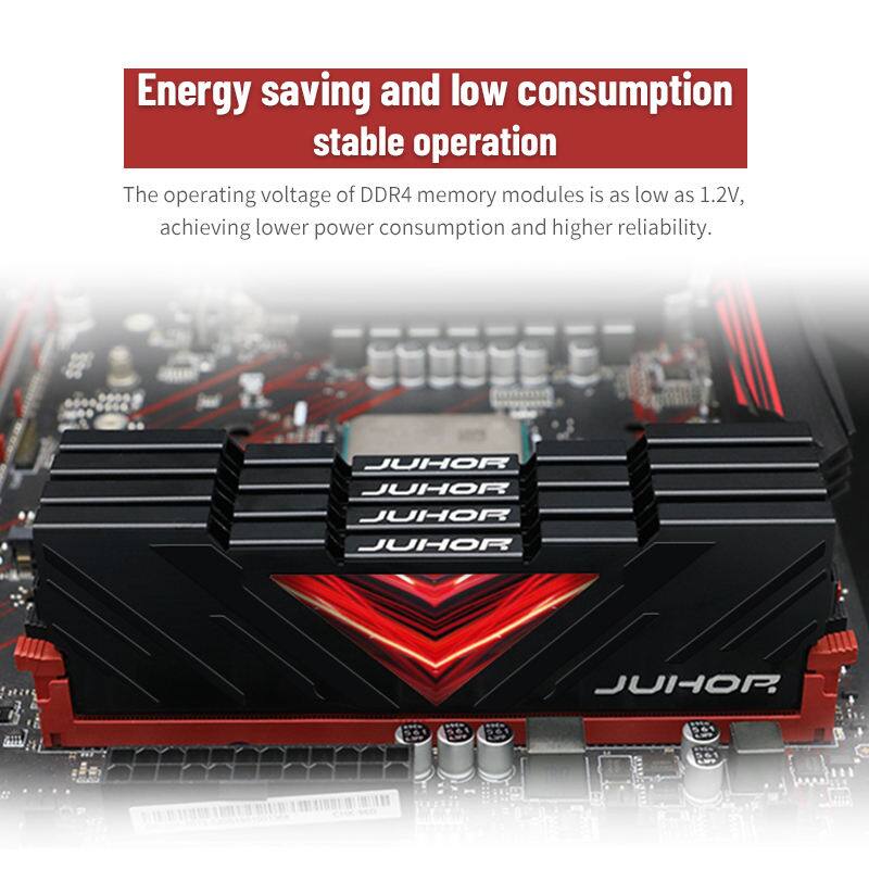 Energy saving and low consumption stable operation

The operating voltage of DDR4 memory modules is as low as 1.2V, achieving lower power consumption and higher reliability.