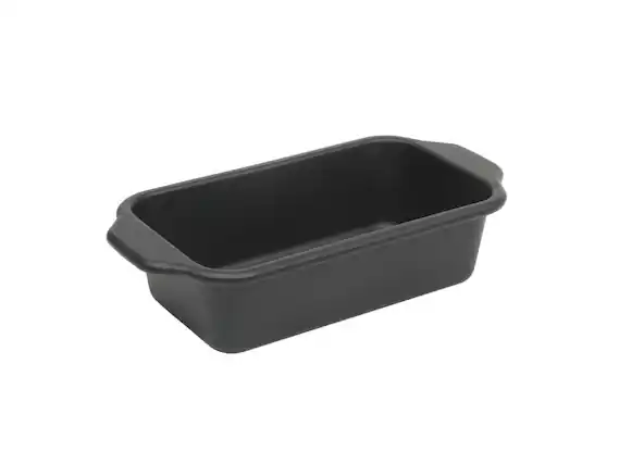 Front. Oster - Oster Teston Platinum Collection 9 Inch Nonstick Carbon Steel Loaf Pan in Matte Black - Matte Black.