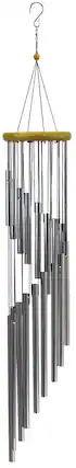 Front. Sorbus - Sorbus Wind Chimes – Tubular Decorative Outdoor Garden Accent with Soothing Musical Bell Sounds for Memorial, Home, Deck - Silver.