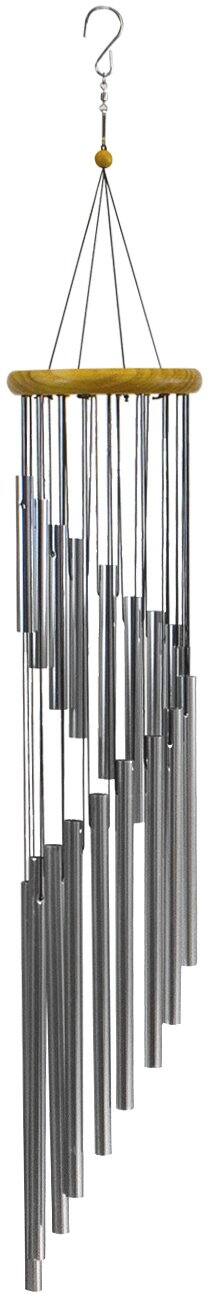 Sorbus - Wind Chimes – Tubular Decorative Outdoor Garden Accent with Soothing Musical Bell Sounds – Great for Memoria - Silver