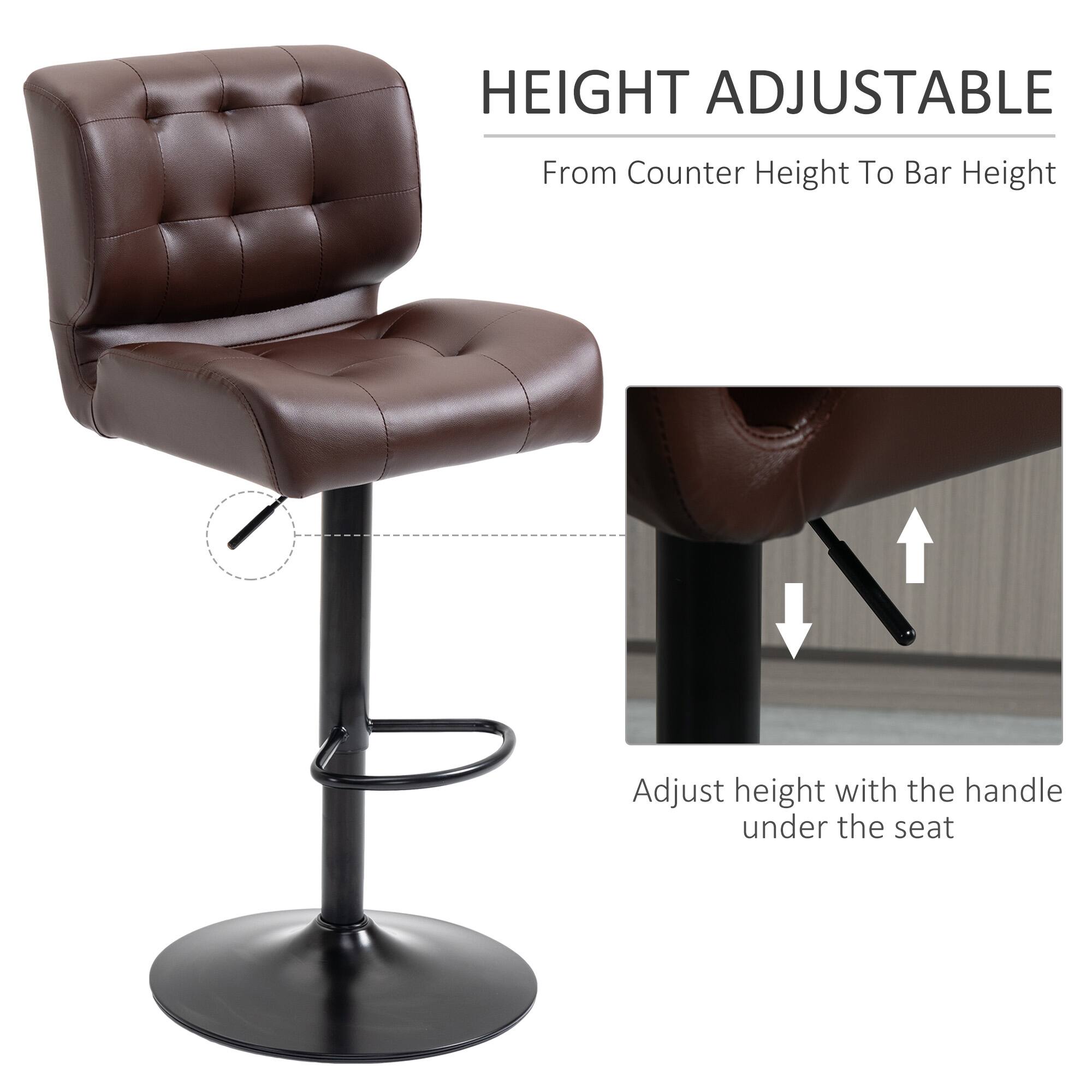 HEIGHT ADJUSTABLE
From Counter Height To Bar Height
Adjust height with the handle under the seat