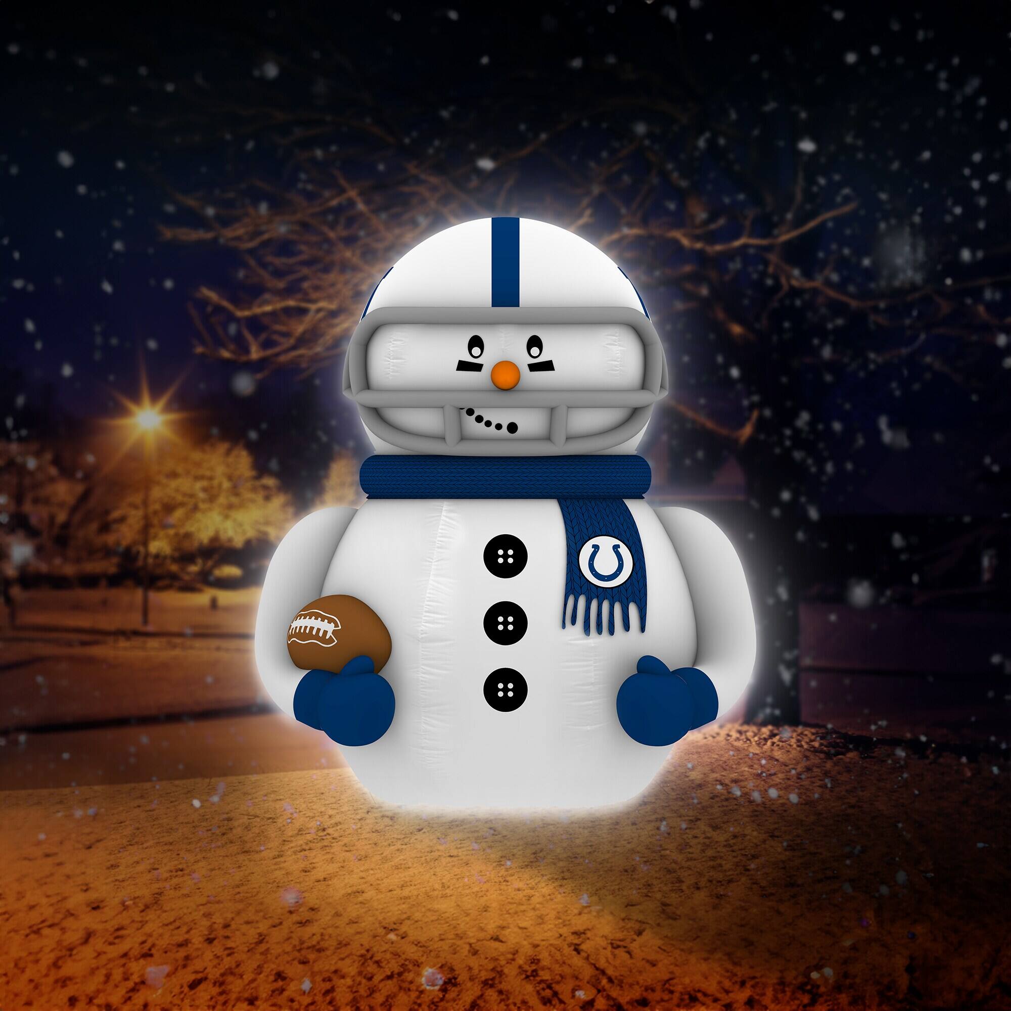 Alt View 3. Sporticulture - Indianapolis Colts Inflatable Snowman Player - Blue.