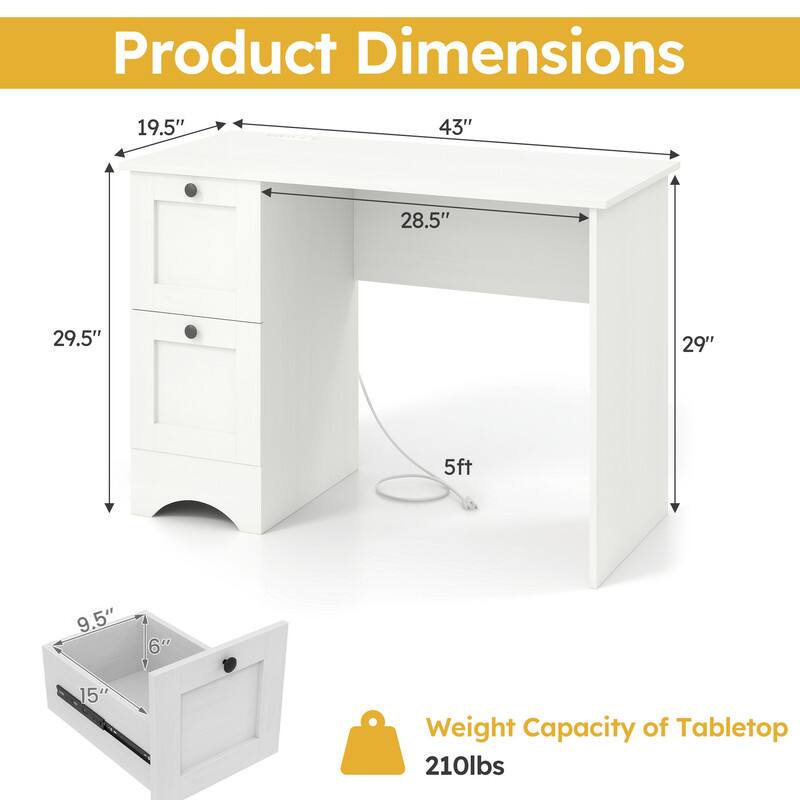 Product Dimensions: 19.5" x 43" x 28.5" x 29.5" x 29" x 5ft x 9.5" x 6" x 15"  
Weight Capacity of Tabletop: 210lbs