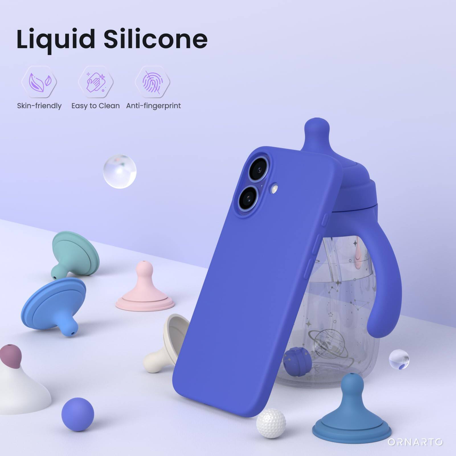 Liquid Silicone Skin-friendly Easy to Clean Anti-fingerprint ORNARTO