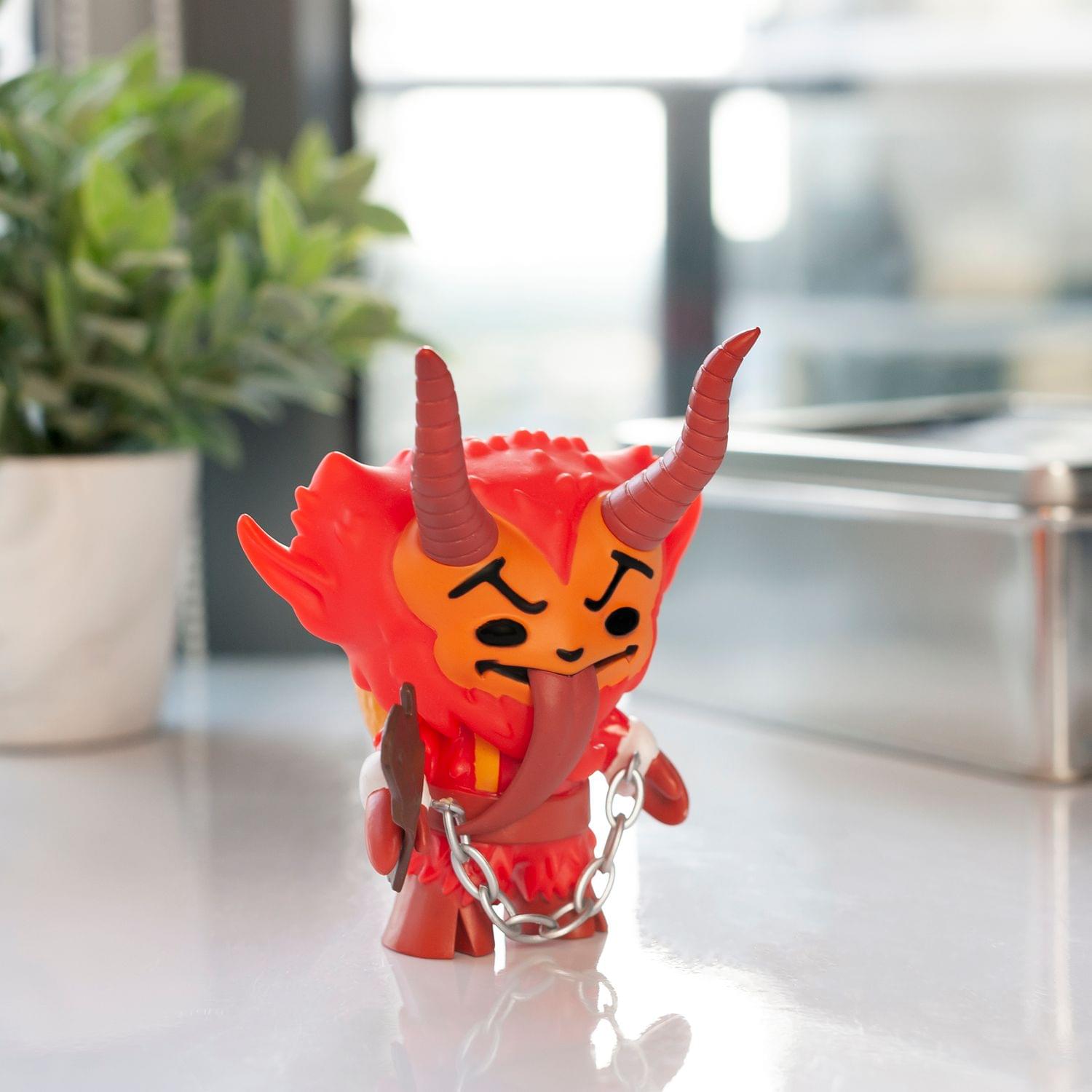 Alt View 4. Toynk - Christmas Krampus Vinyl Action Figure | 5" | Festive Red - Red.