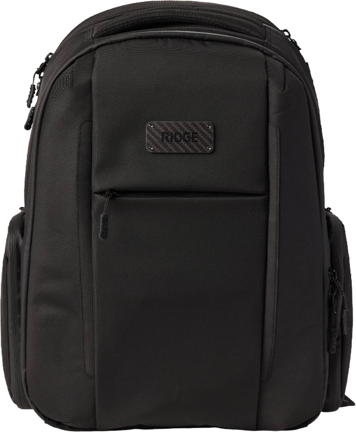 Front. The Ridge Wallet - Commuter Backpack - Black.