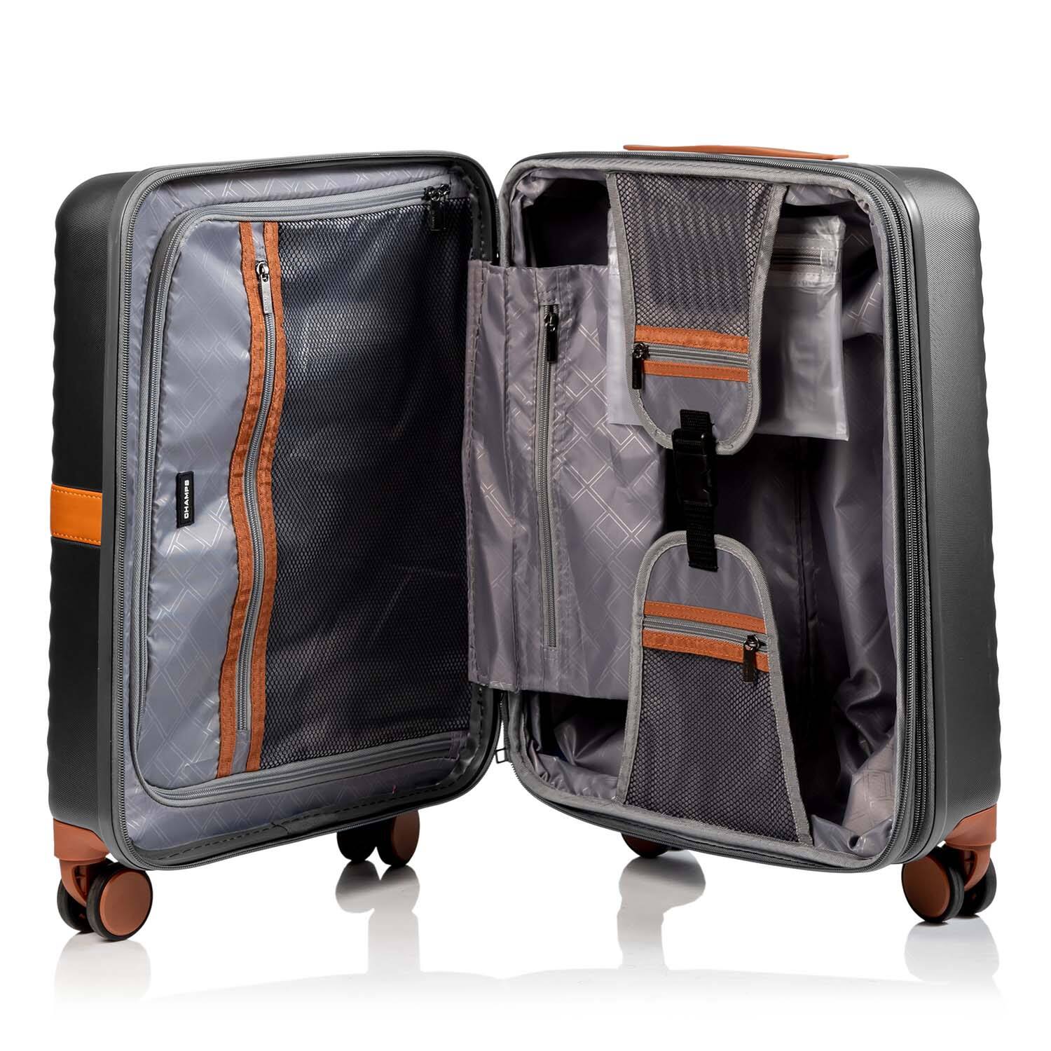 Left. Champs - Vintage II Collection Carry-on - Grey.