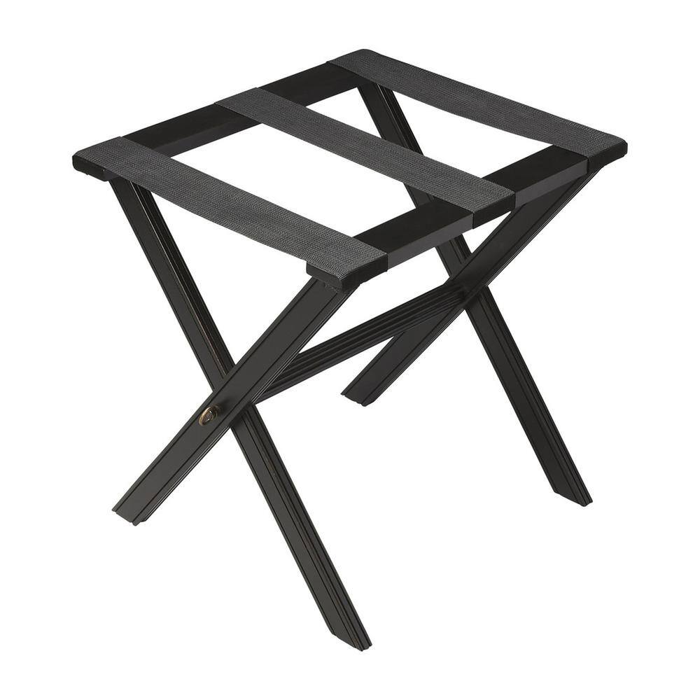 Angle. Butler Specialty - Anthony Folding Luggage Rack - Black.