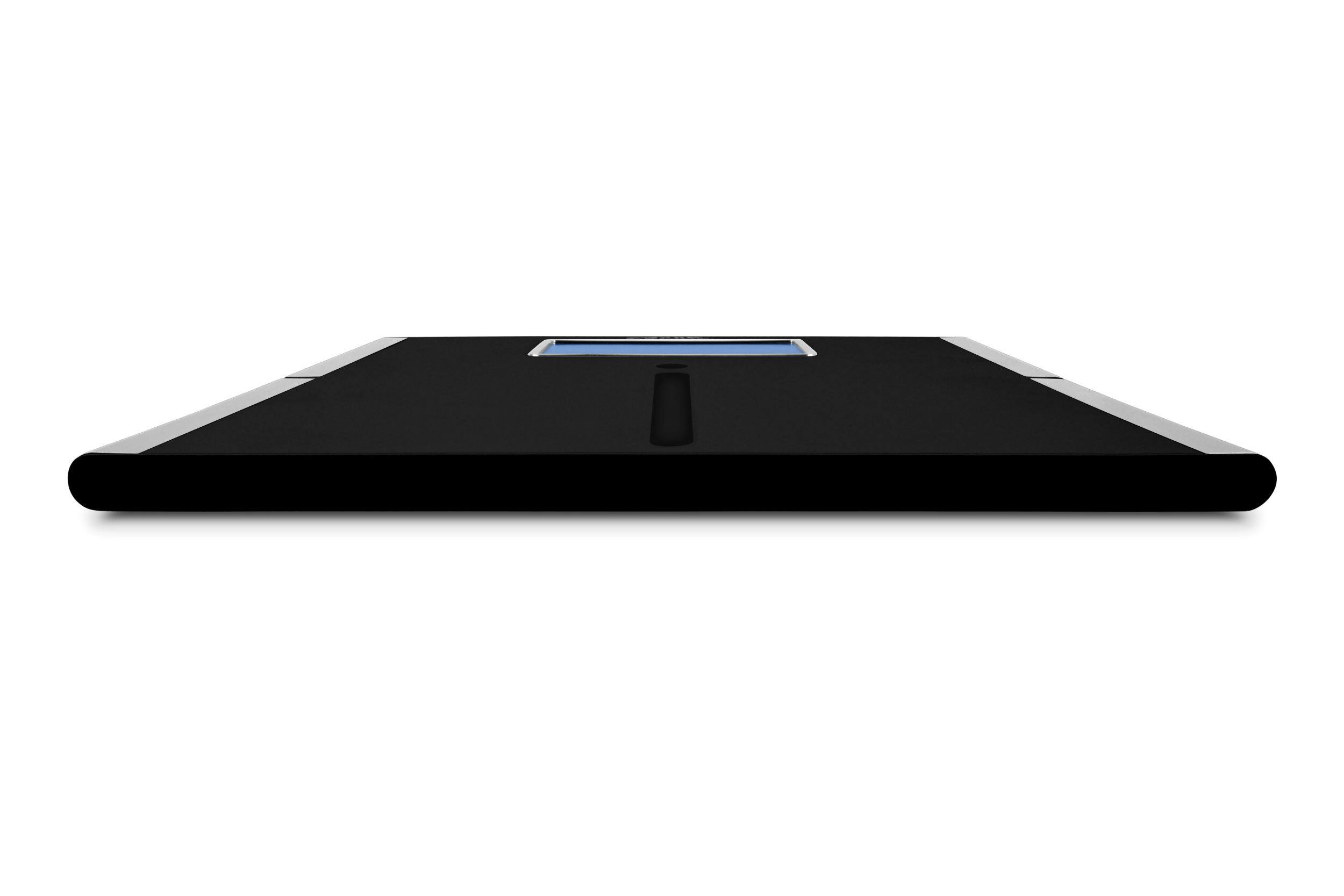 Left. Escali - Ultra Slim Easy Read Body Scale - Black.