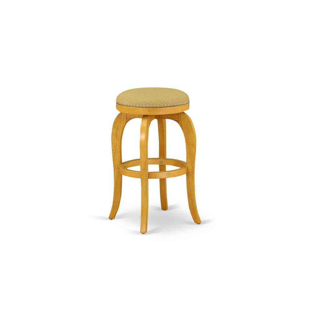 Angle. East West Furniture - Barstools Vegas Gold - Brown.