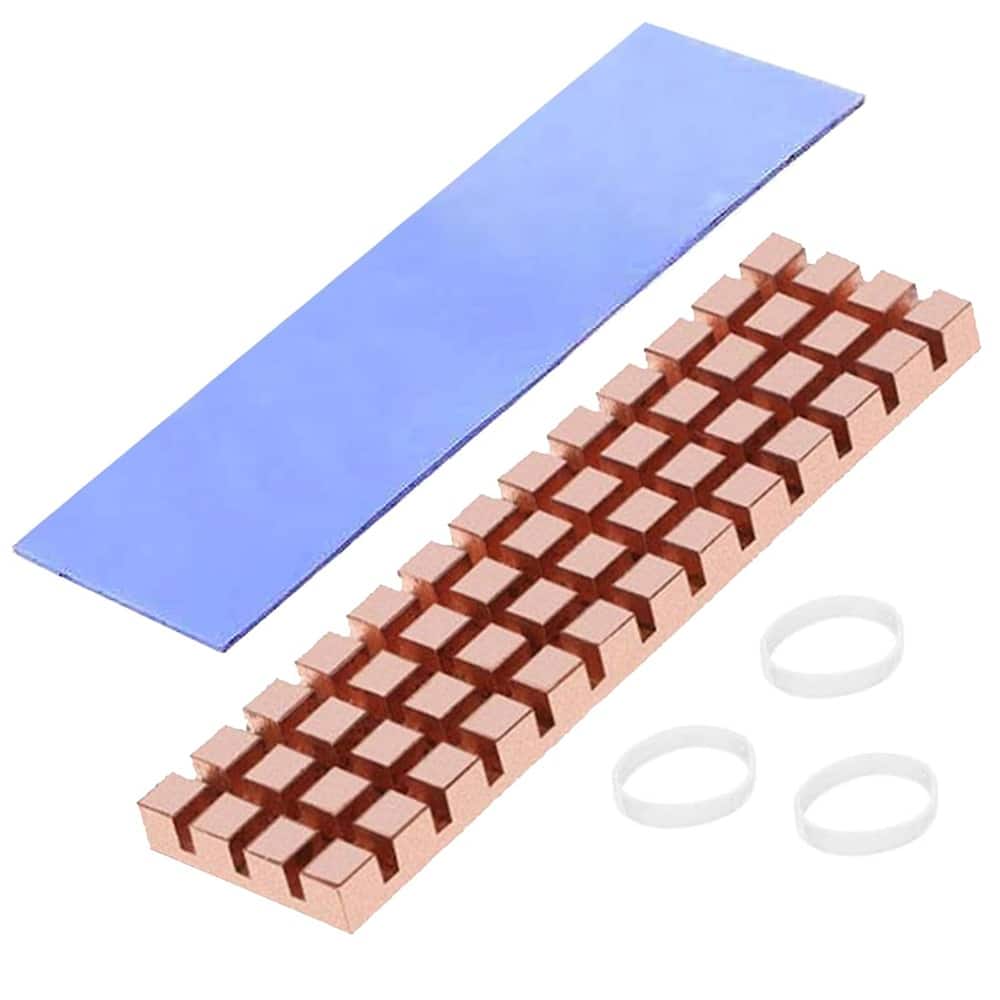 RTMB - M.2 SSD Heatsink Kit – 67×18×6mm Copper + Silicone Thermal Pad