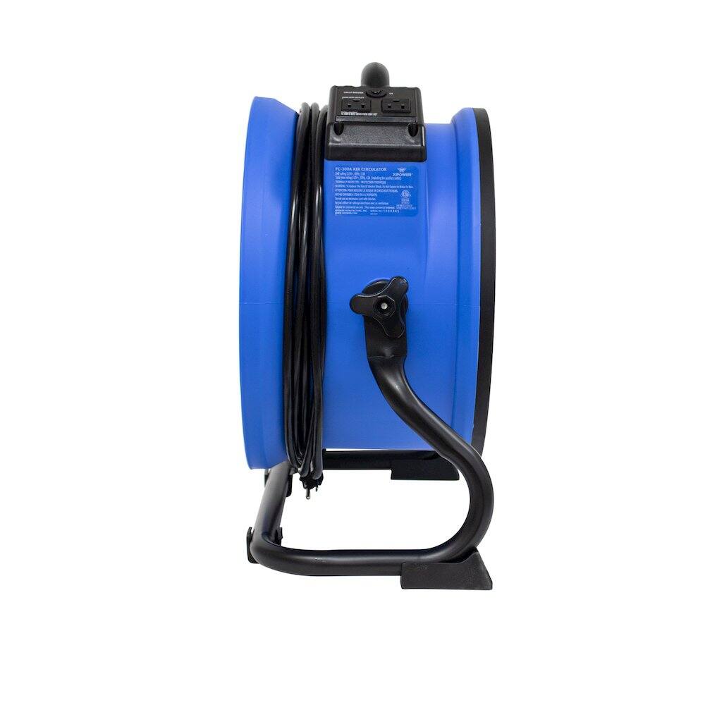 Alt View 4. XPOWER - 4 Speed Industrial Axial Air Mover, Blower, Fan - Blue.