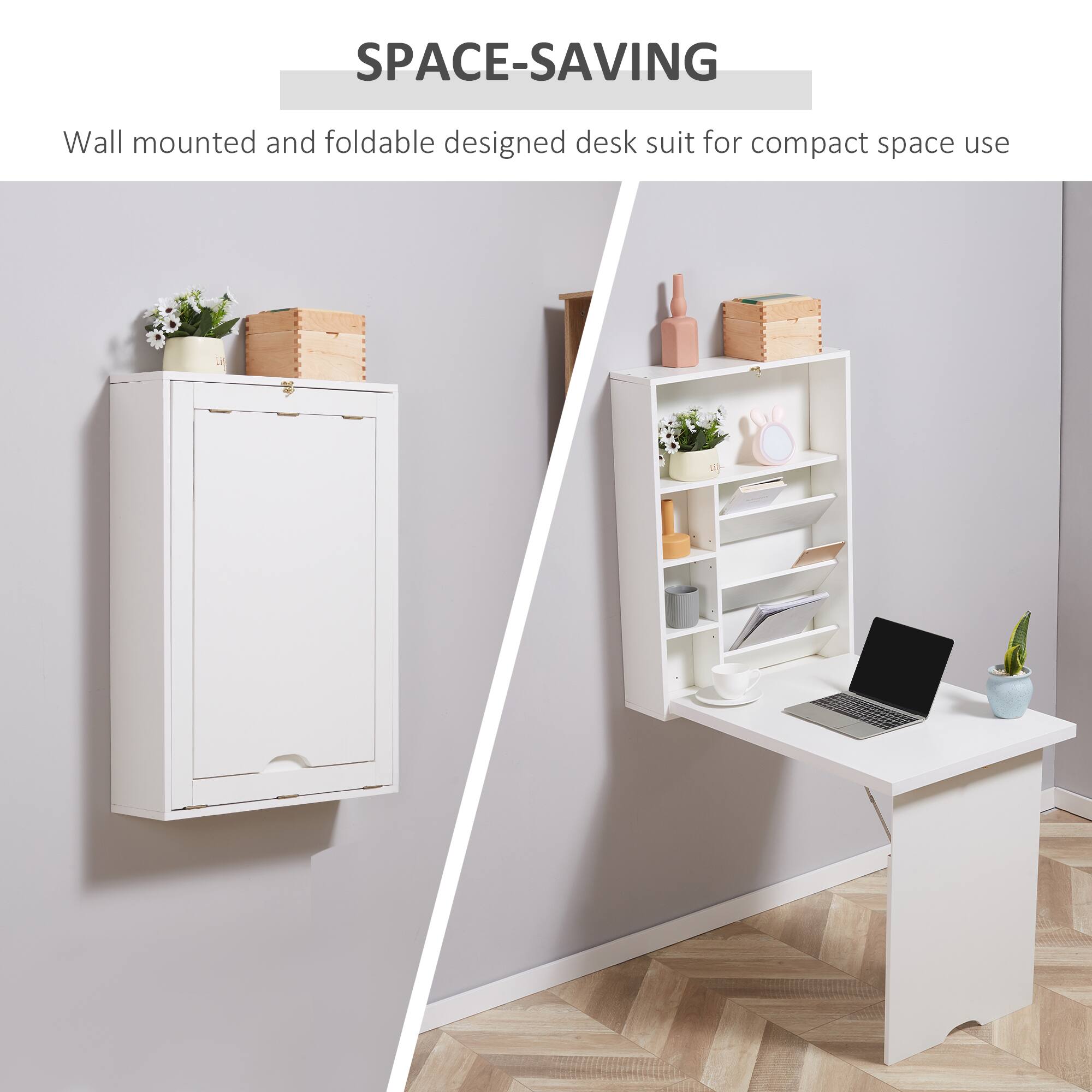 SPACE-SAVING  
Wall mounted and foldable designed desk suit for compact space use