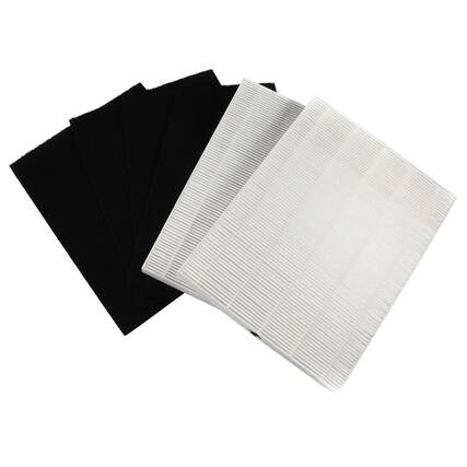 Front. HQRP - HEPA Filter Kit for Fellowes AeraMax 200 - Replaces 9287101, 2 HEPA H13 + 4 Carbon Prefilters.